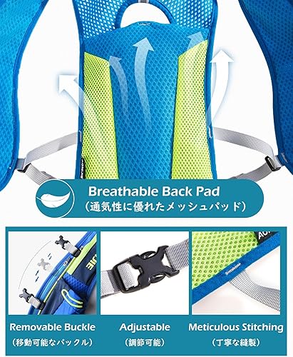 Miniatura 4 de TRIWONDER Hydration Pack Backpack 5.5L Outdoors Mochilas Trail Marathoner Running Race Hydration Vest