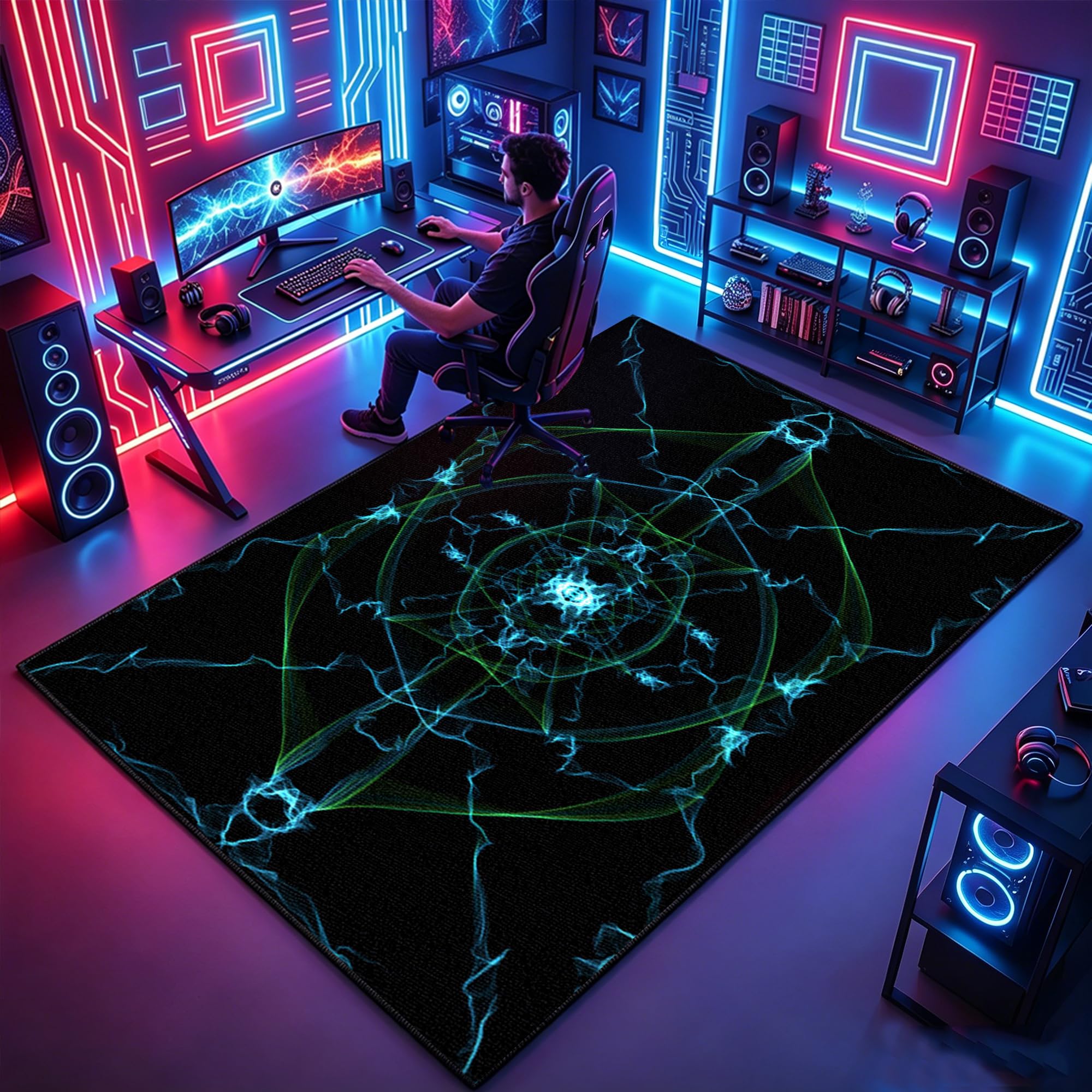 Tapis manette de jeux antidérapant grand format chambre garçon