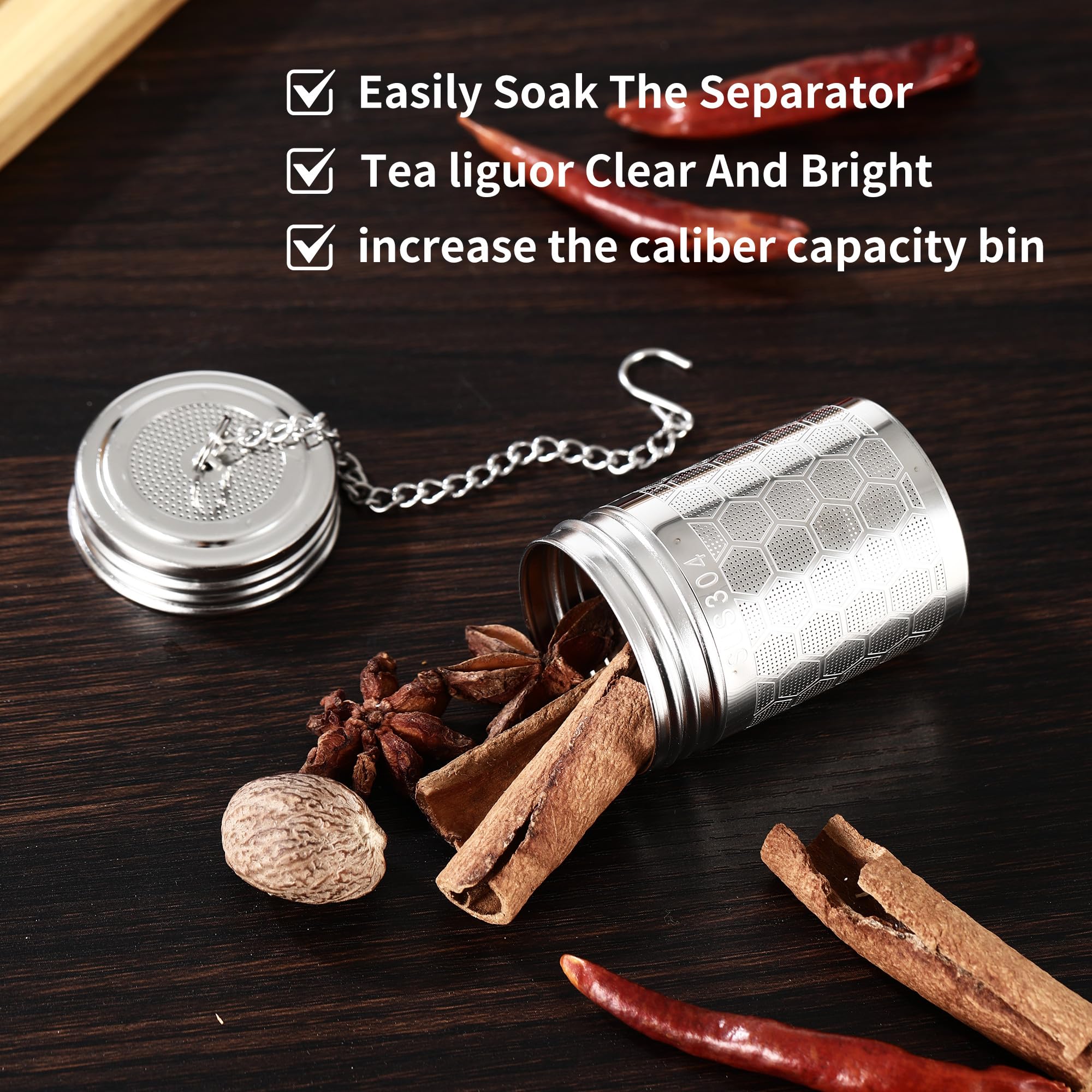 ZHYLUO Filtros de Té,2 Piezas Colador de Té de Acero Inoxidable,Filtros de Té Acero Inoxidable,para Teteras y Tazas