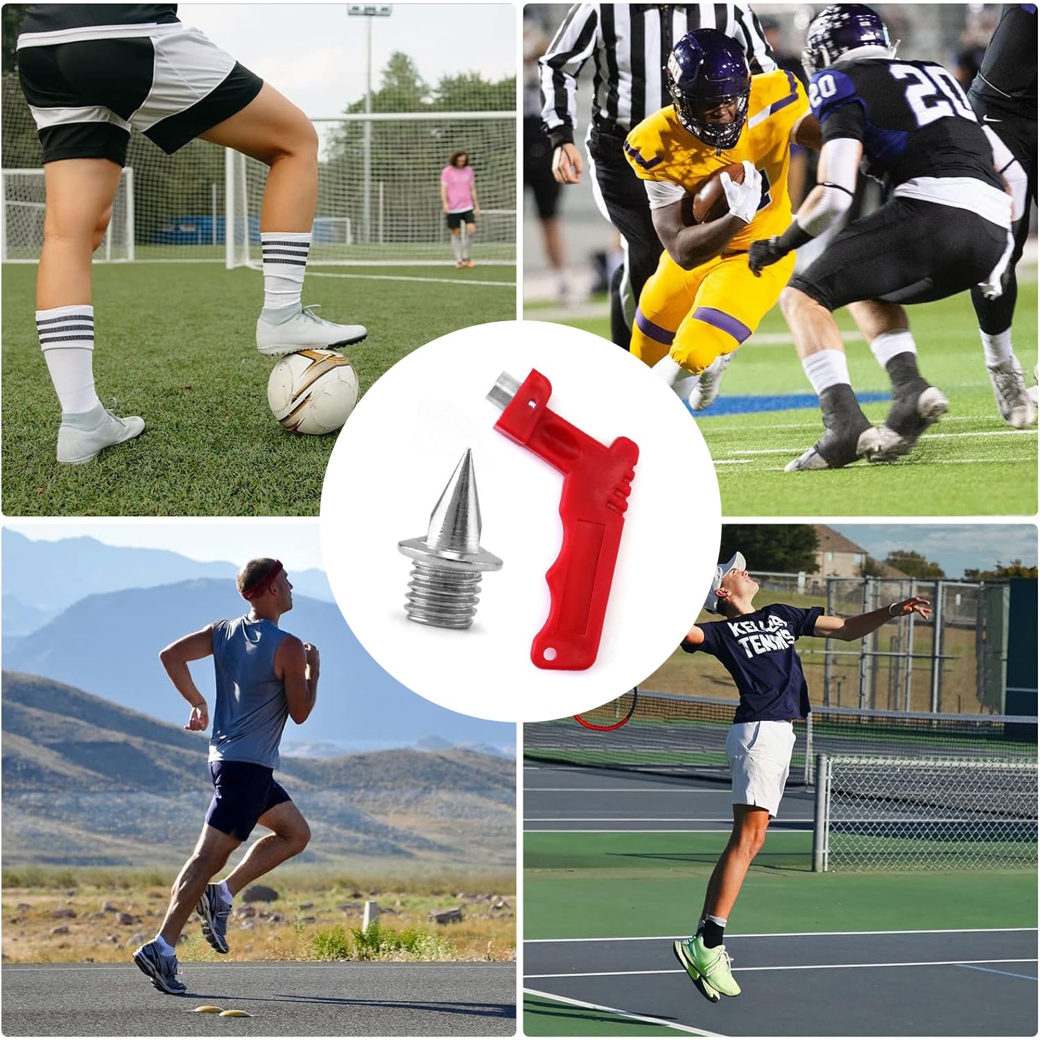 30 Pièces Pointes Piste en Acier Inoxydable avec 1 Clé à Pointe Athlétisme,Pointes de Rechange pour Chaussures avec Clé à Pointe,pour Chaussures de Piste Chaussures de Sport Jogging Course à PiedSauts