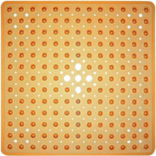 Miniatura 3 de YINENN Tapete de seguridad para ducha de baño, transparente, 40 x 16 pulgadas y marrón, 21 x 21 pulgadas, para tapetes de ducha de baño, paquete de