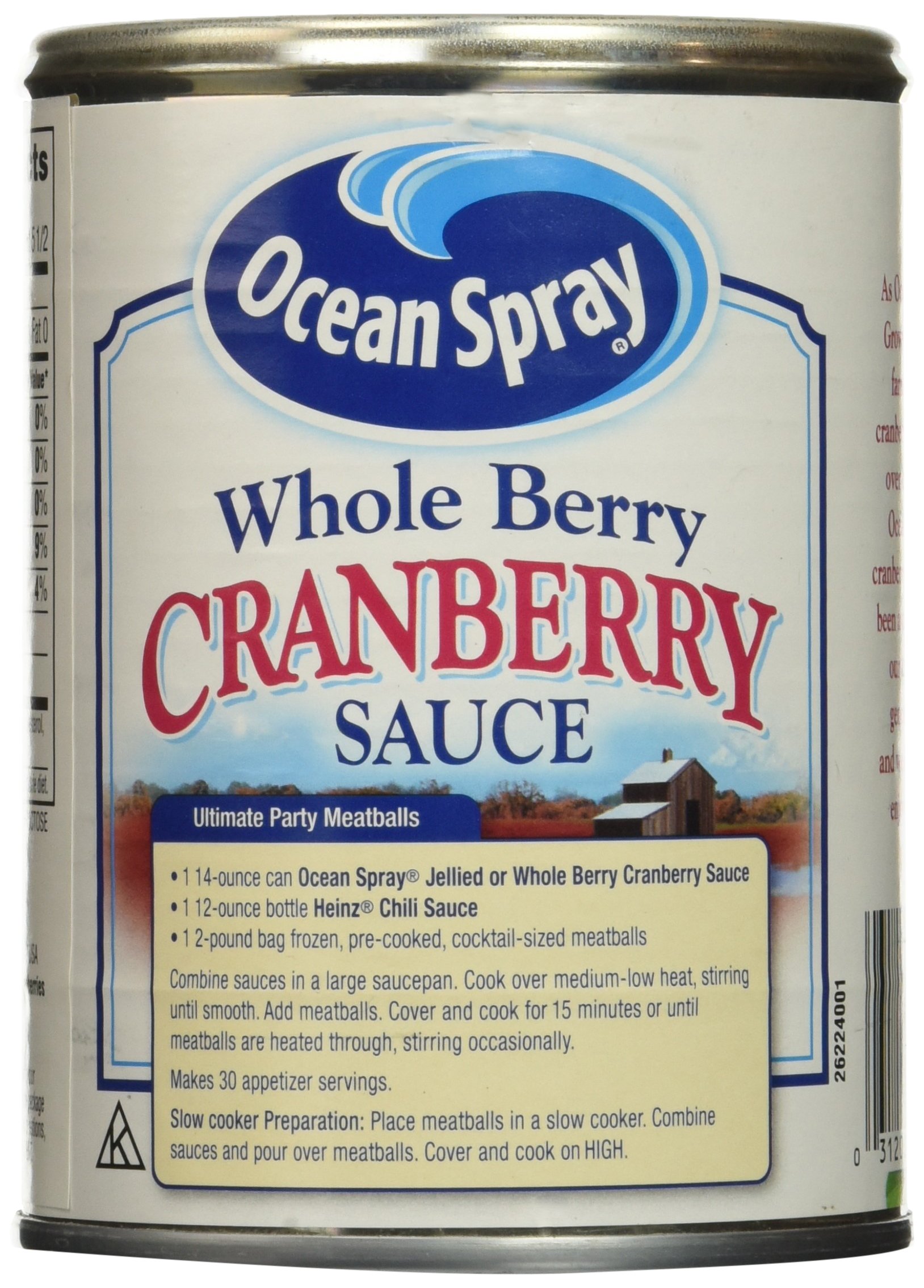 Ocean Spray Lot de 6 sauces aux canneberges entières 14 oz