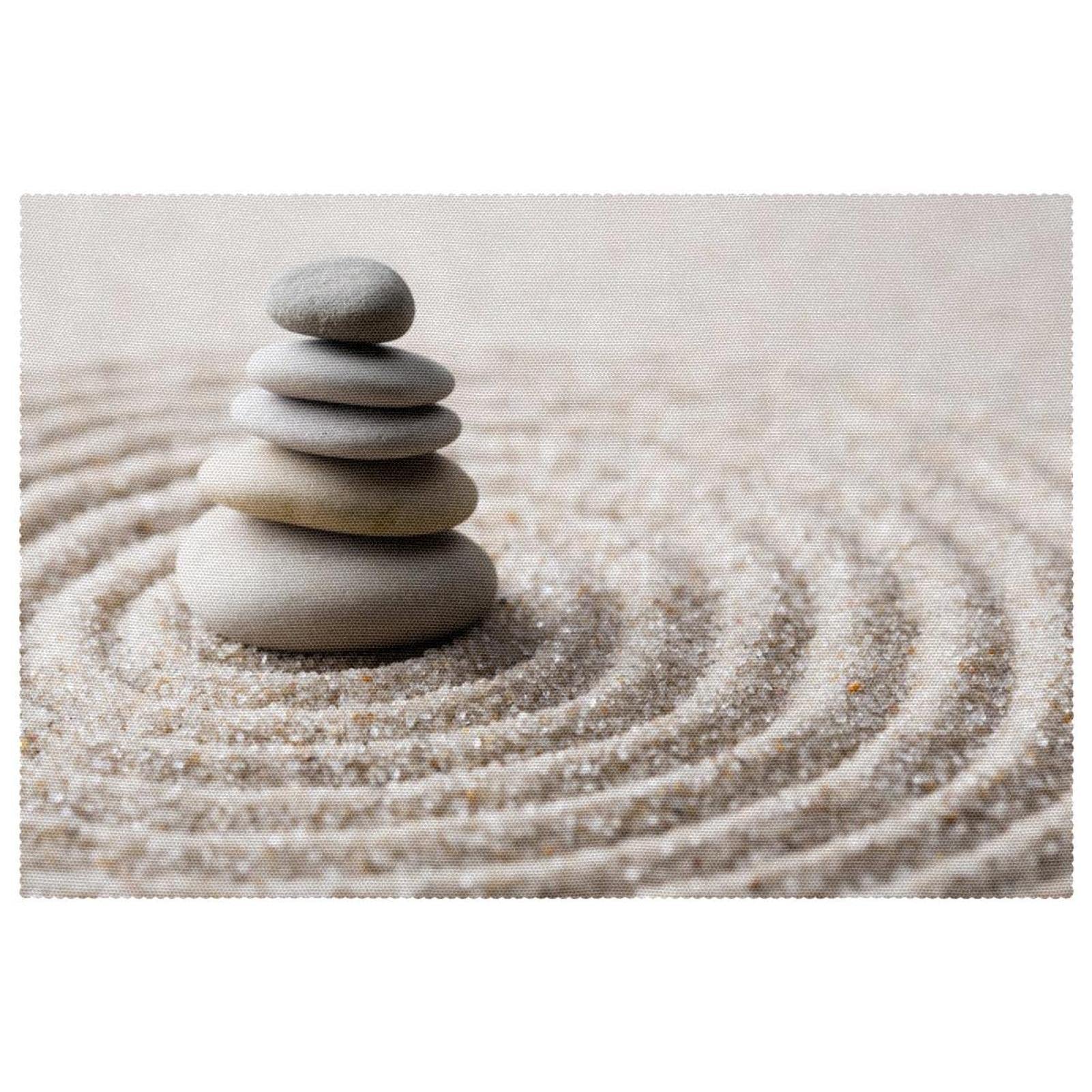 Sets de table Zen Garden résistants à la chaleur et lavables pour protéger votre table