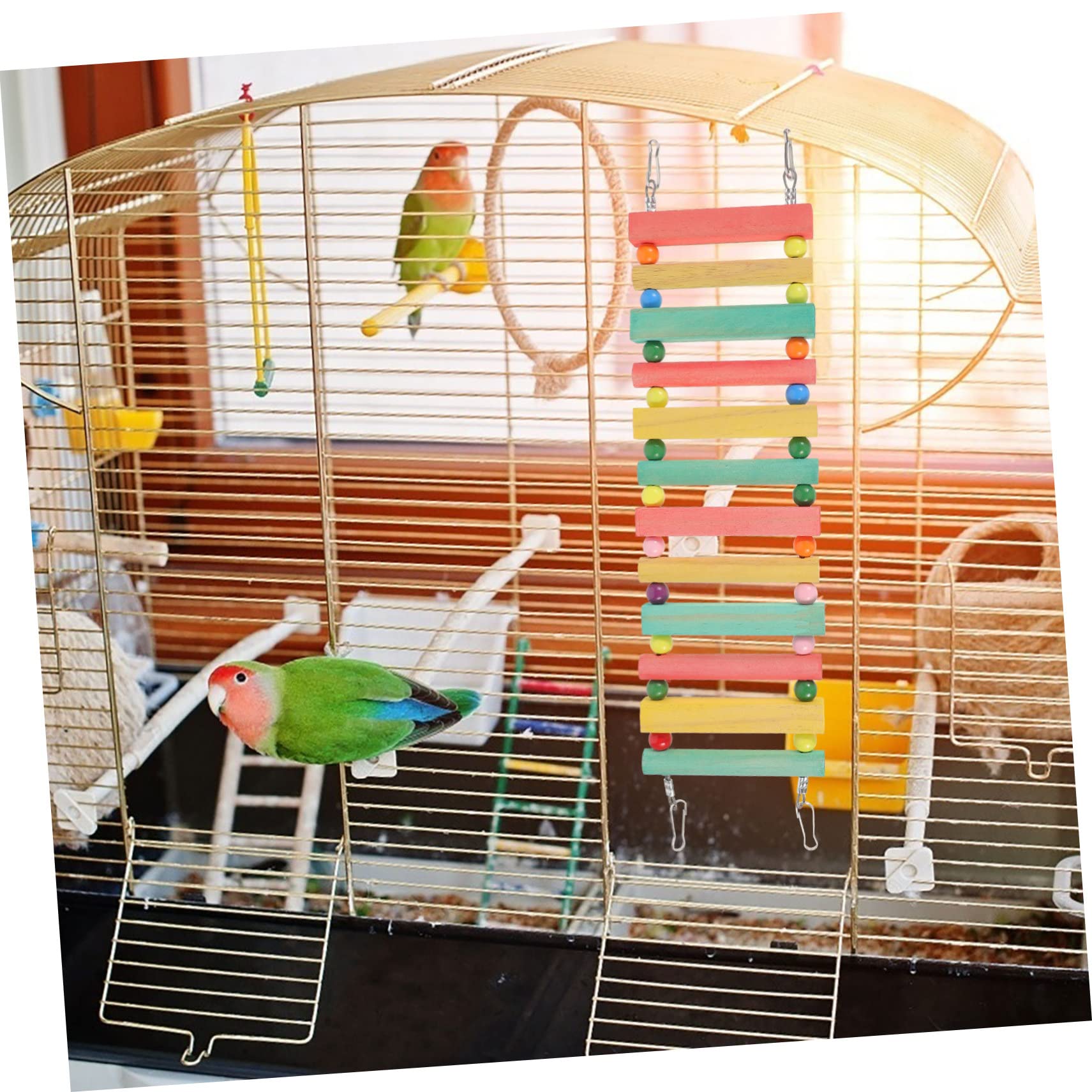Escalera de Madera para Loros Juguete para Loros Agapornis Y Cacatúas