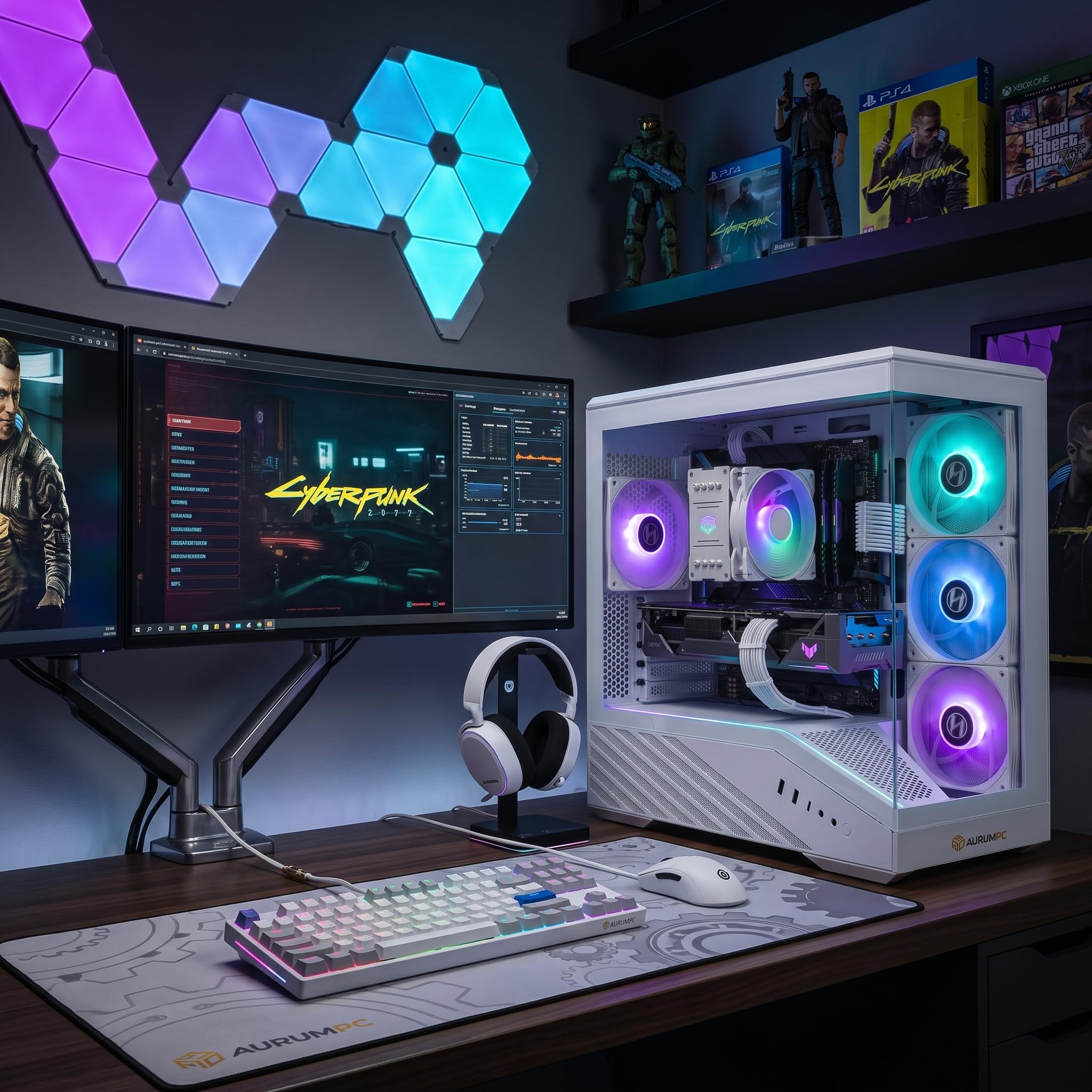AURUMPC PC Gaming Ryzen 5 5600 • GeForce RTX5060Ti 8GB • 32GB DDR4 • 1000GB M.2 SSD • Windows 11 • WiFi • pc da gaming