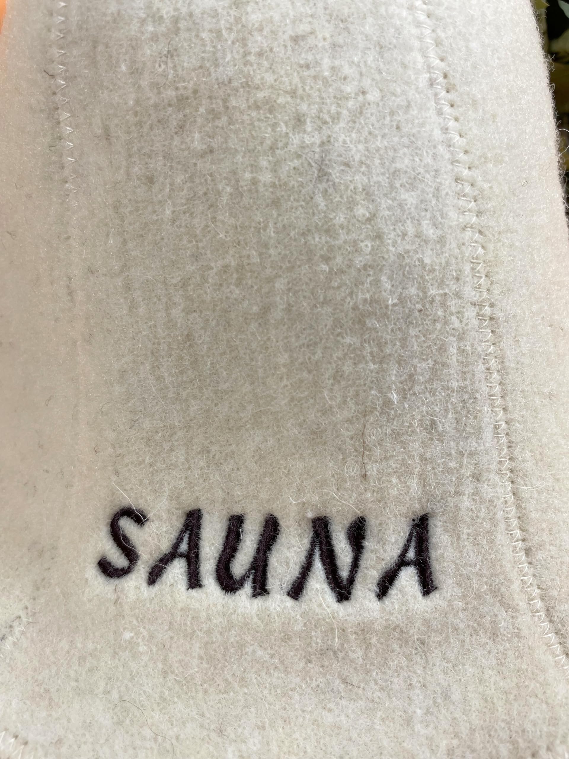 Cappello da Sauna 100% Lana con Ricamo, per Uomo e Donna