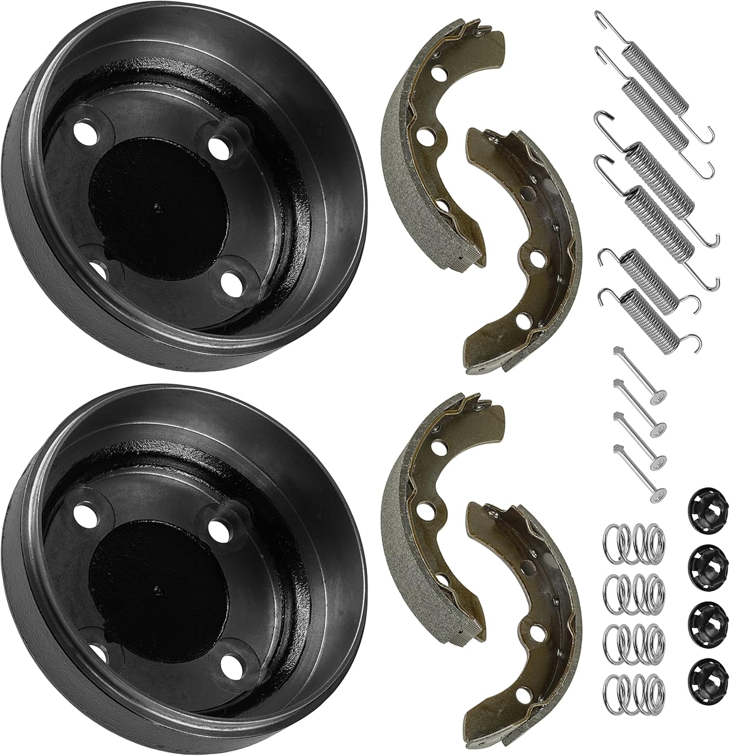 Caltric 2X Brake Drum and Shoe Compatible with Club Car Gas and Electric 1995-up DS and Precedent