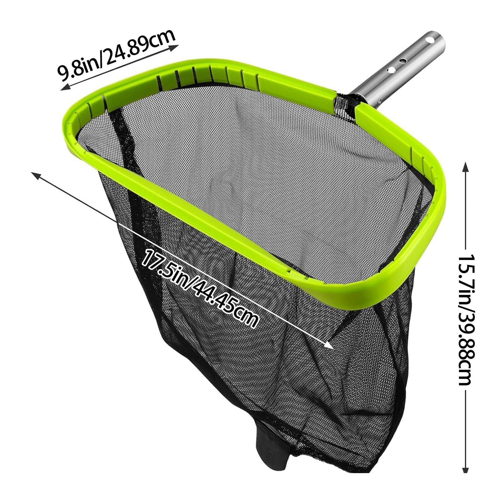Skimmer per Piscina in Alluminio qualità con Struttura Resistente e Rete Pulizia della profondità Manutenzione efficiente Raccoglitore Foglie per Piscina con Tasca profondità