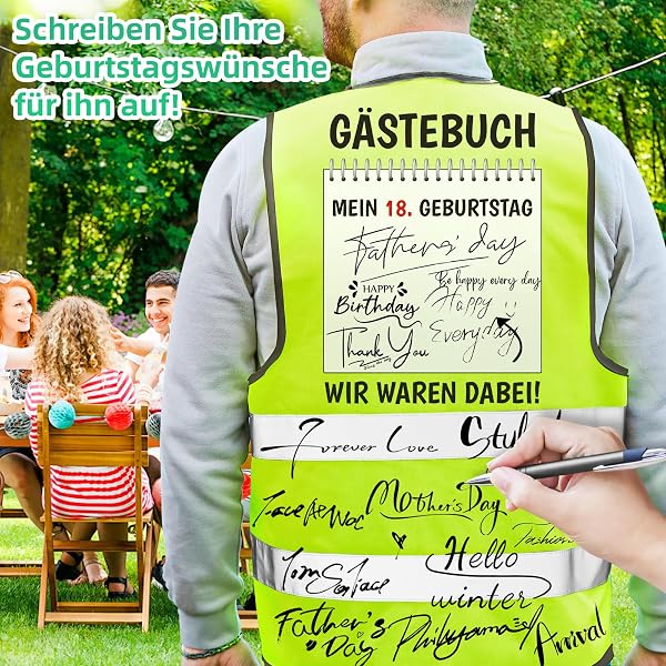 Giftota 18-90 Geburtstag Geschenk Junge, Geburtstag für Junge mit Grußkarten, WIR Waren DABEI Geburtstag Weste, Geburtstagsgeschenk für Männer, Lustige Geschenke Geburtstag für Parteien - 2