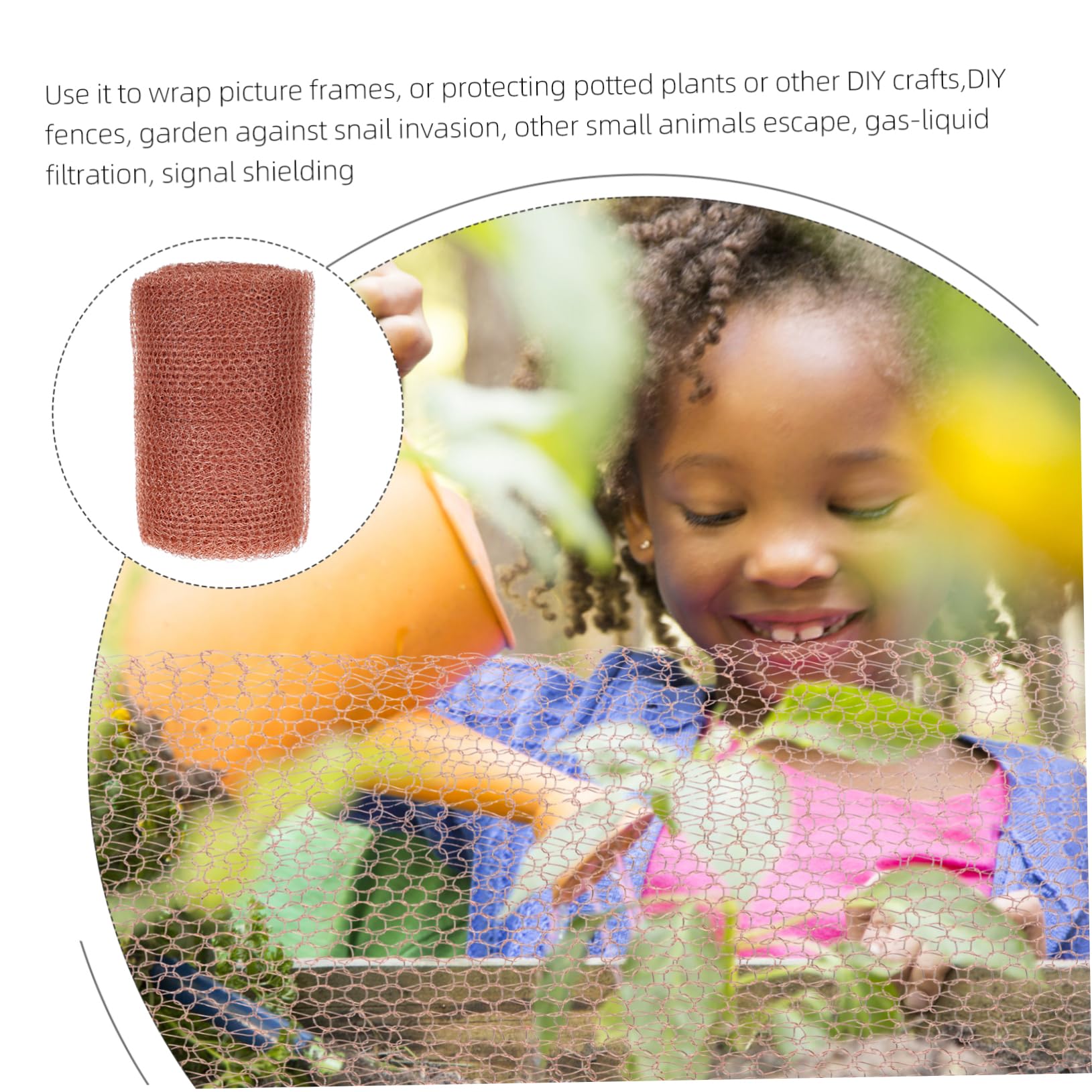 GARVALON Mesh Copper 10cm Width Garden Supply Snail Stopper Function for Home Use