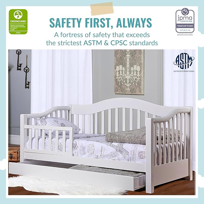 Cama Toddler Day Bed Dream On Me Color Blanco Con Cajón miniatura 3