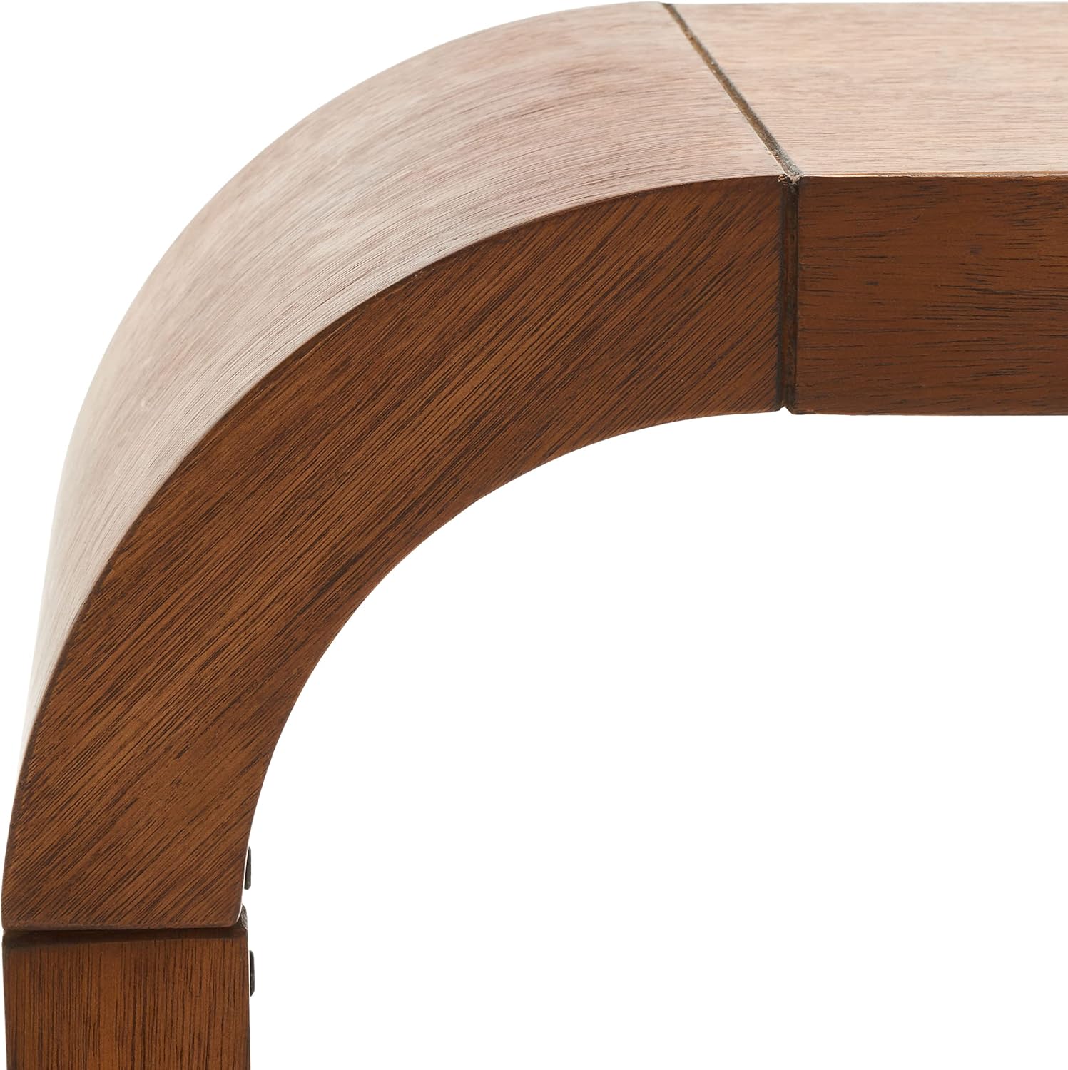 SAFAVIEH Home Collection - Liasonya Modern Natural Brown Waterfall Curved Console Table