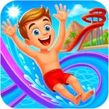 ウォーター パーク ウォーター スライダー – 楽しい 3D アクアパーク レーシング ゲーム・ハイパー カジュアル 無料・スライド プール 障害 競走