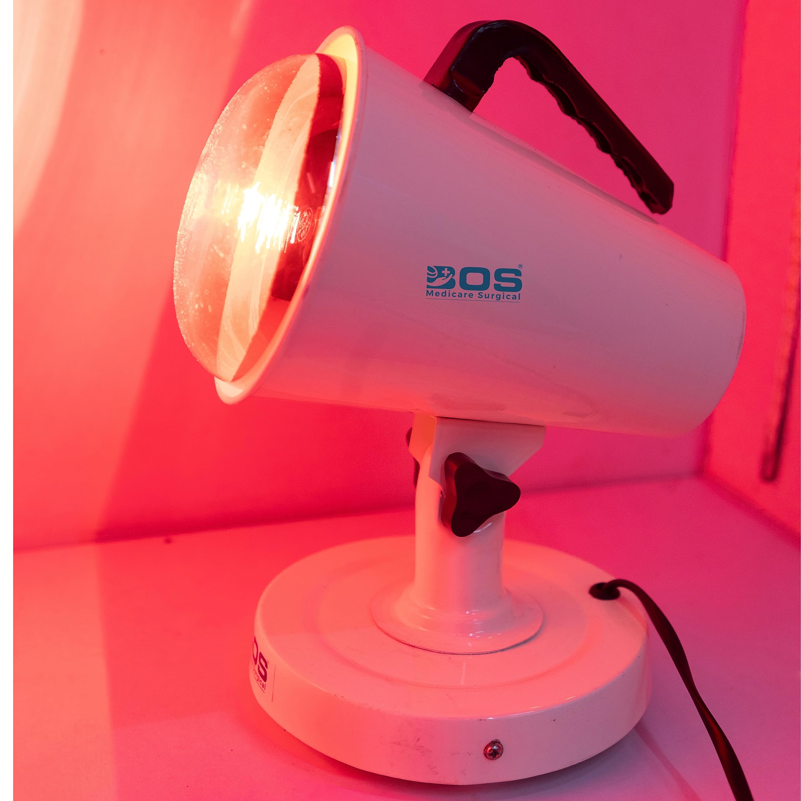 BOS MEDICARE SURGICAL Electric Infrared Heat Lamp 150W | IR Therapy Lamp for Pain Relief Ortho, Muscle, Joint, Knee & Back | Physiotherapy & Home Use IR Bulb 230V (Model 12-A) 4