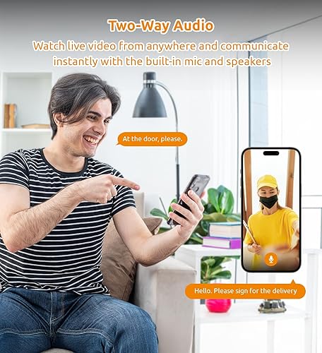 Miniatura 4 de TOUCAN Cámara de timbre, timbre de video con timbre, conversación de 2 vías, WiFi de 2.4 GHz, visión nocturna, detección de movimiento PIR,