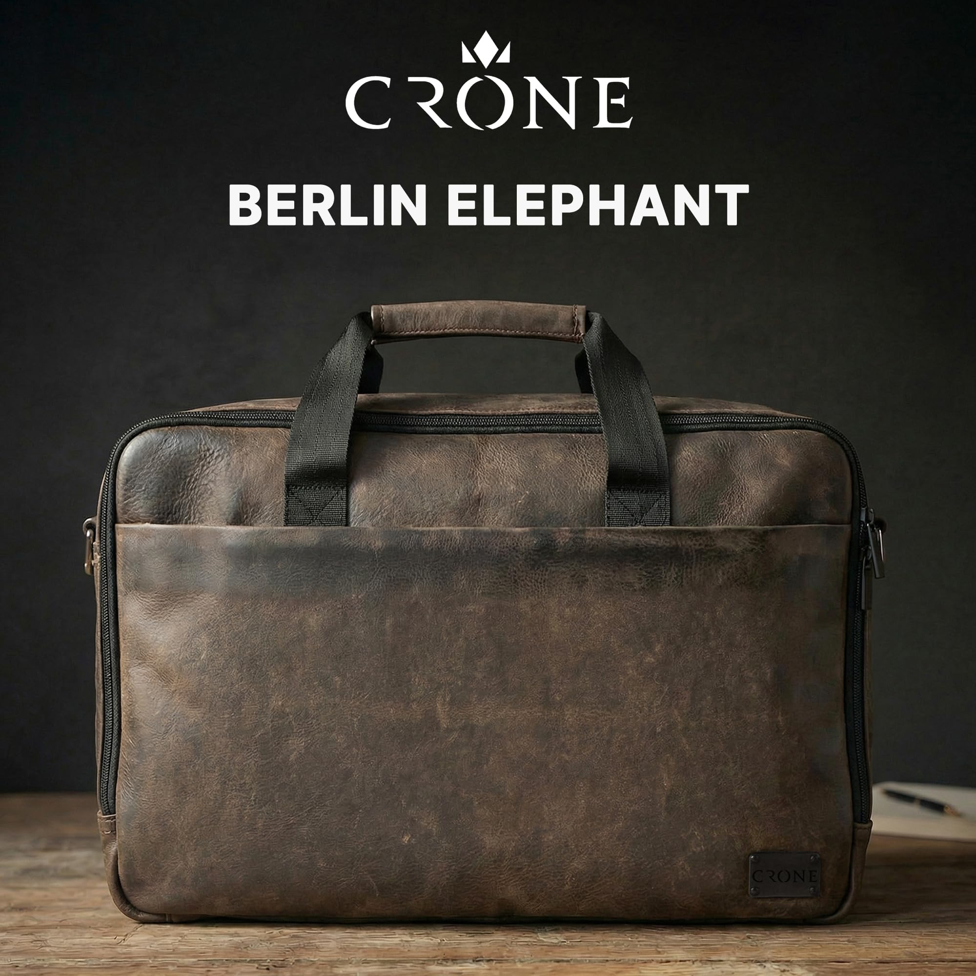 Crone Berlin Weekender Herren Reisetasche aus Echtleder, Umhängetaschen für Business & Wochenendtrip, Sporttasche, Handgepäck