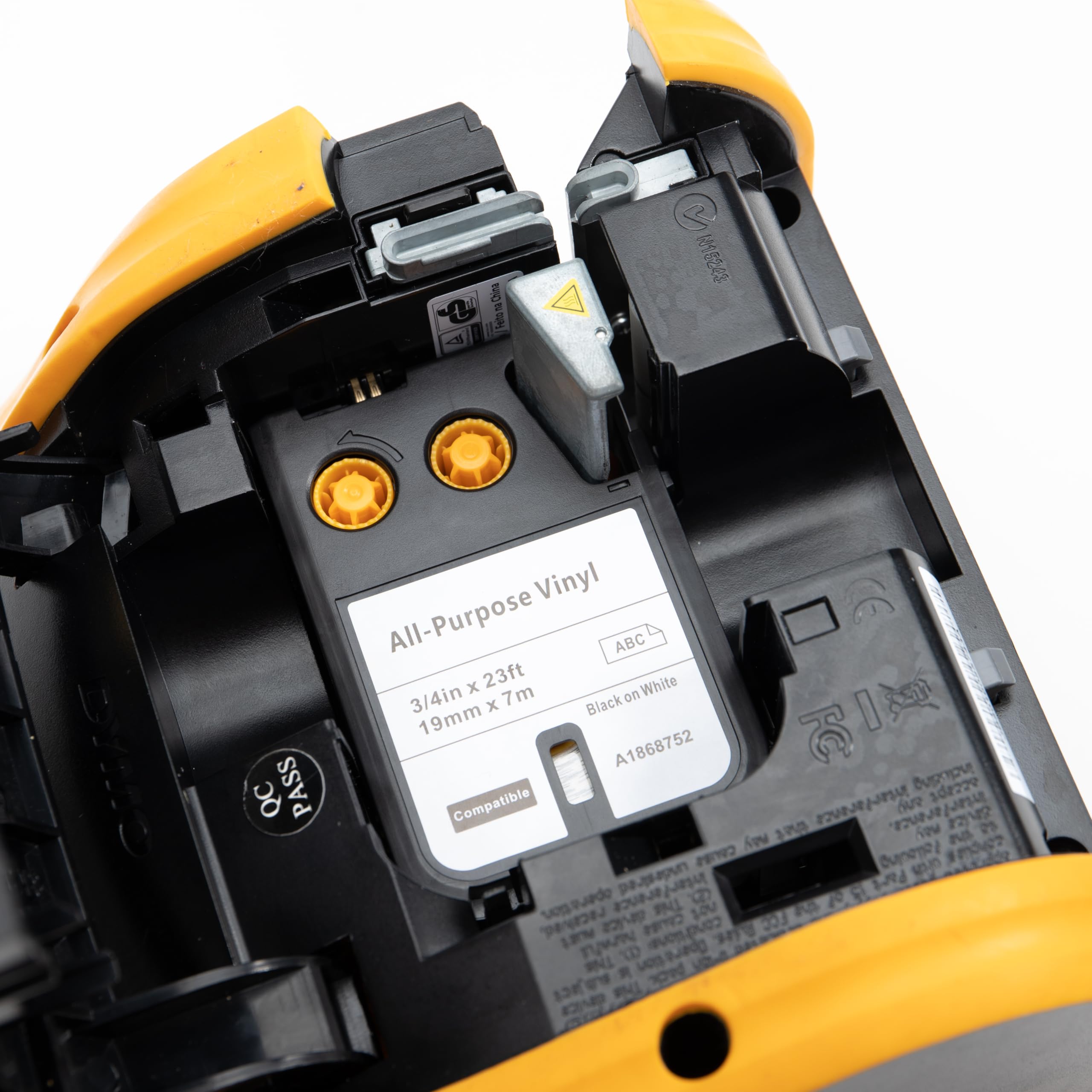 Aken 19mm Cinta de Etiquetas Compatible con Dymo XTL 1868752 | 19 mm x 7m, Compatible con Dymo XTL-300 XTL-500, Negro sobre blanco All-Purpose Vinyl