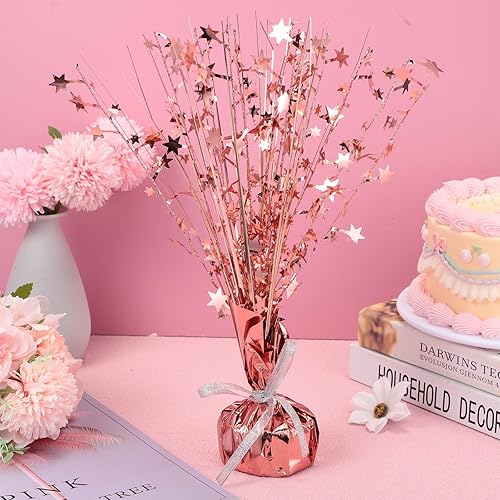 Miniatura 40 de Crowye 6 piezas de centro de mesa de aluminio metálico en aerosol para fiesta de Halloween, decoración de mesa de otoño con estrellas