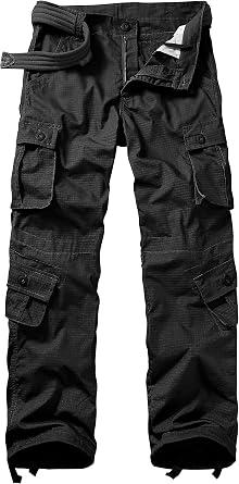 Mens Waterproof Hiking Pants, Ripstop Cargo Pants | Work Cargo Pants with 8 Pockets for Hiking, Work, Camping and Outdoor Use