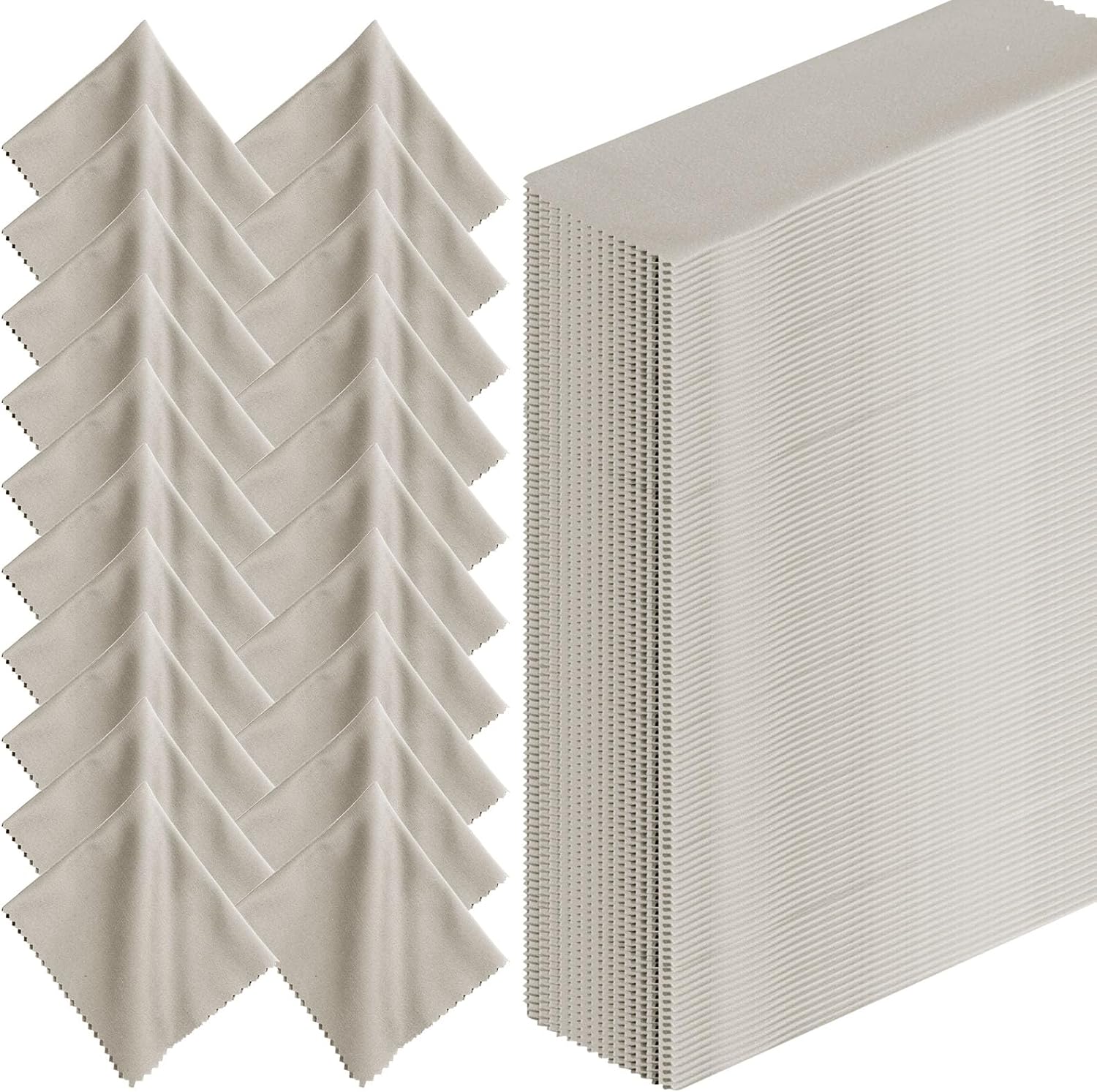 300 Pcs Glasses Cleaning Cloth Microfiber Glasses Wipes Assorted Colors Cloth for Cleaning Eyeglasses Camera Lens Cell Phones Laptops LCD TV Screens and More, 6 x 7 Inch(Grey) 300 Pcs Glasses Cleaning Cloth Microfiber Glasses Wipes Assorted Colors Cloth for Cleaning Eyeglasses Camera Lens Cell Phones Laptops LCD TV Screens and More, 6 x 7 Inch(Grey)