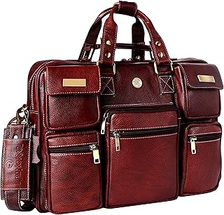 Borsa a tracolla professionale da 15,6 pollici in vera pelle unisex