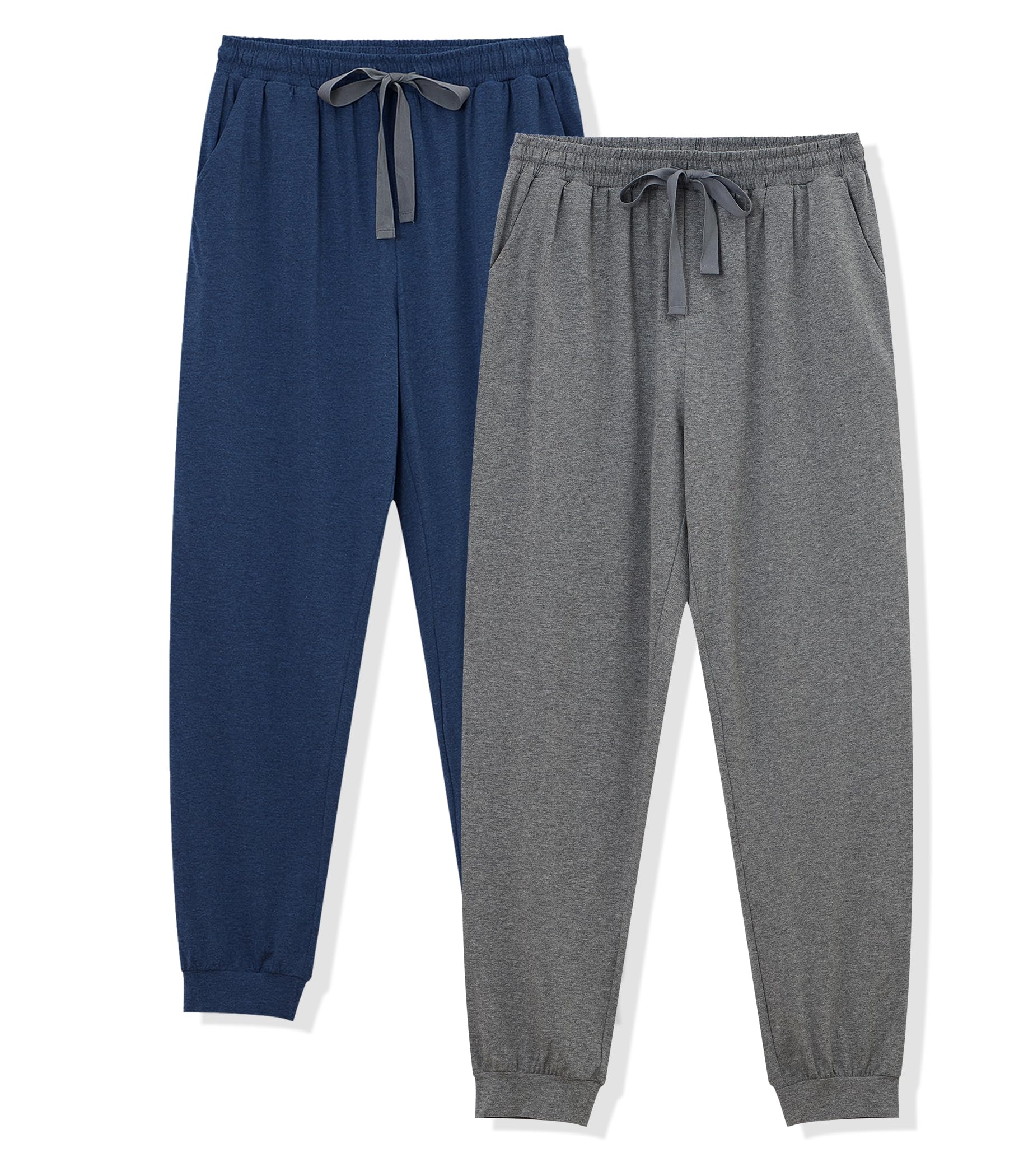 Jogger Pants for Men Cotton Pajama Bottoms Lightweight Casual Sweatpants Soft Lounge Pant Pjs Track Pant Pockets-image-16