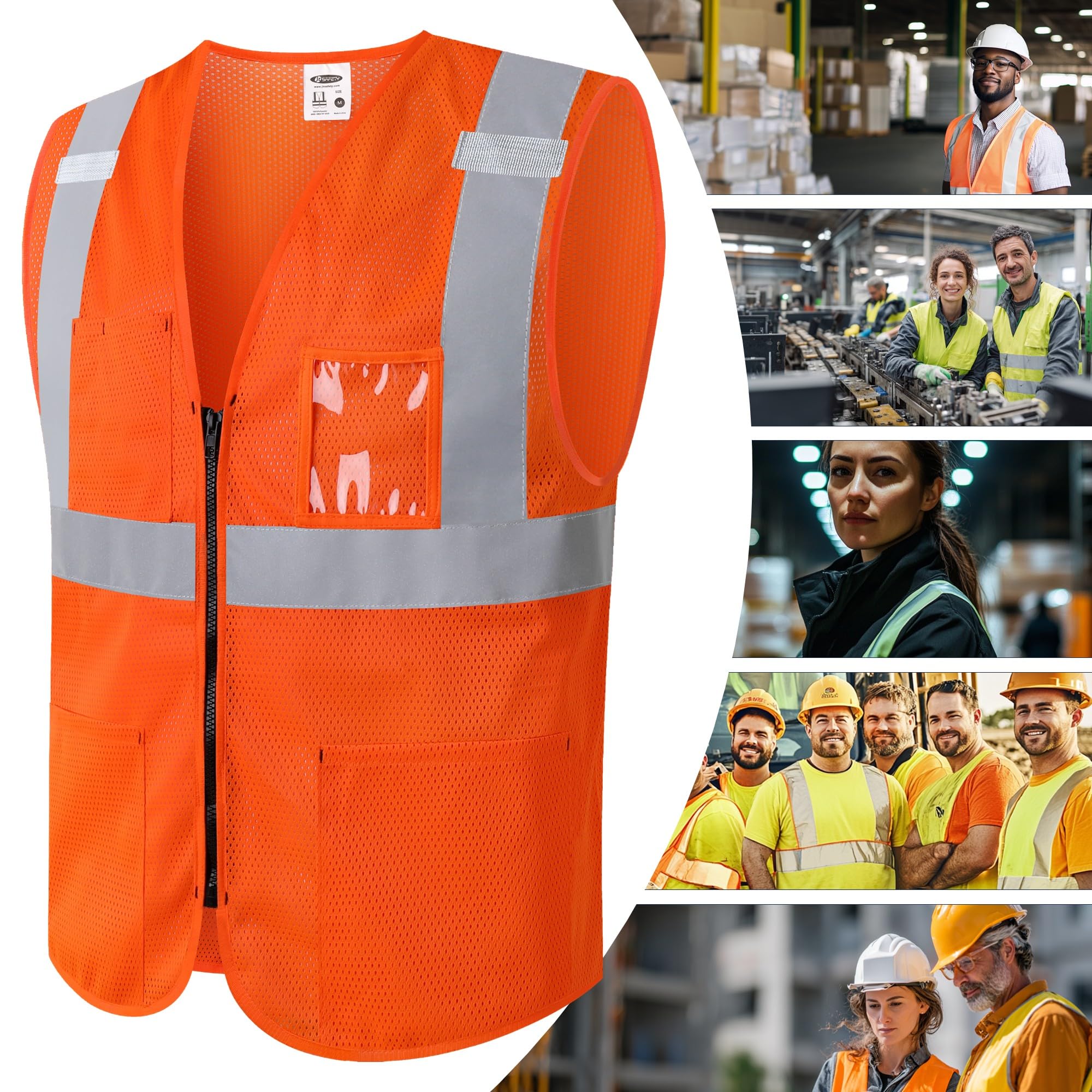 Snapklik.com : JKSafety Safety Vest For Men Women Hi Vis Construction Vest