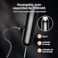 Vista 3 de InstaWhisk - Espumador de leche con velocidad variable, varita espumadora de café recargable con batidor doble desmontable, mezclador de bebidas