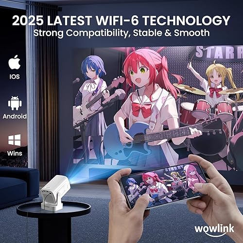 Miniatura 6 de Proyector Enfoque automático y aplicaciones nativas e integradas de 1080P Proyector 4K compatible con corrección automática WiFi 6 Bluetooth 5.4