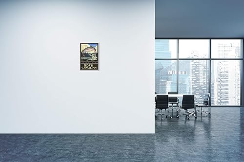 Miniatura 2 de Póster de Carolina del Norte con estampado giclée de trucha arco iris y pescador de viajes por Paul A. Lanquist, 12 x 18 pulgadas