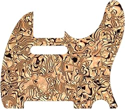 Pickguard - Piezas de guitarra para 5 tornillos de montaje para accesorios de guitarra estándar Tele (color: 3 capas color crema amarillo)