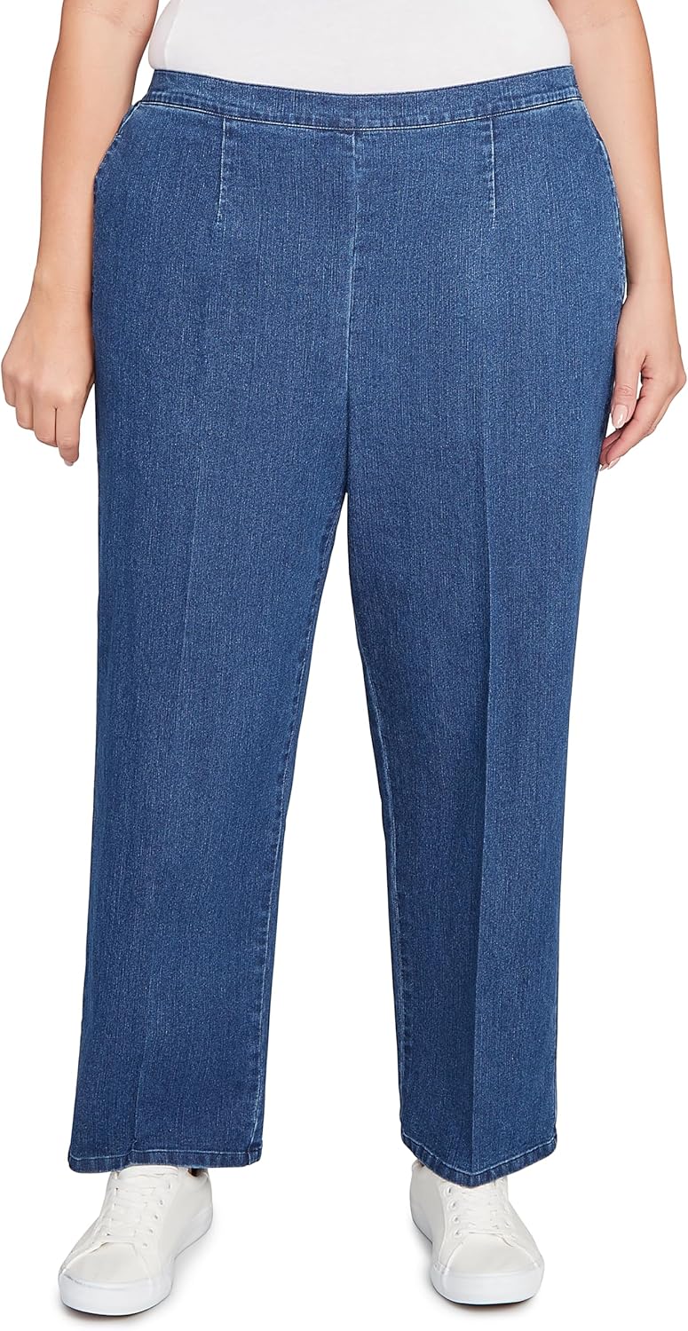 Alfred Dunner All Around Elastic Short Length Denim Jeans
