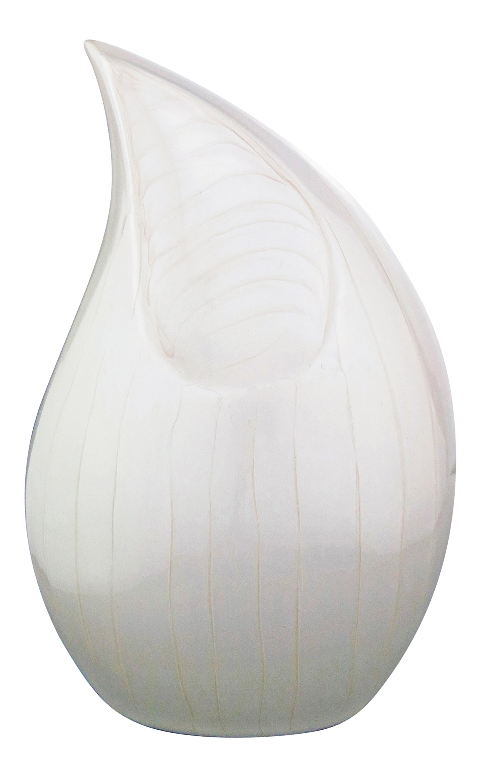 Love to Treasure Large Aluminium Pearl Teardrop Urn for Adult or Pet Dog Ashes Cremains Memorial