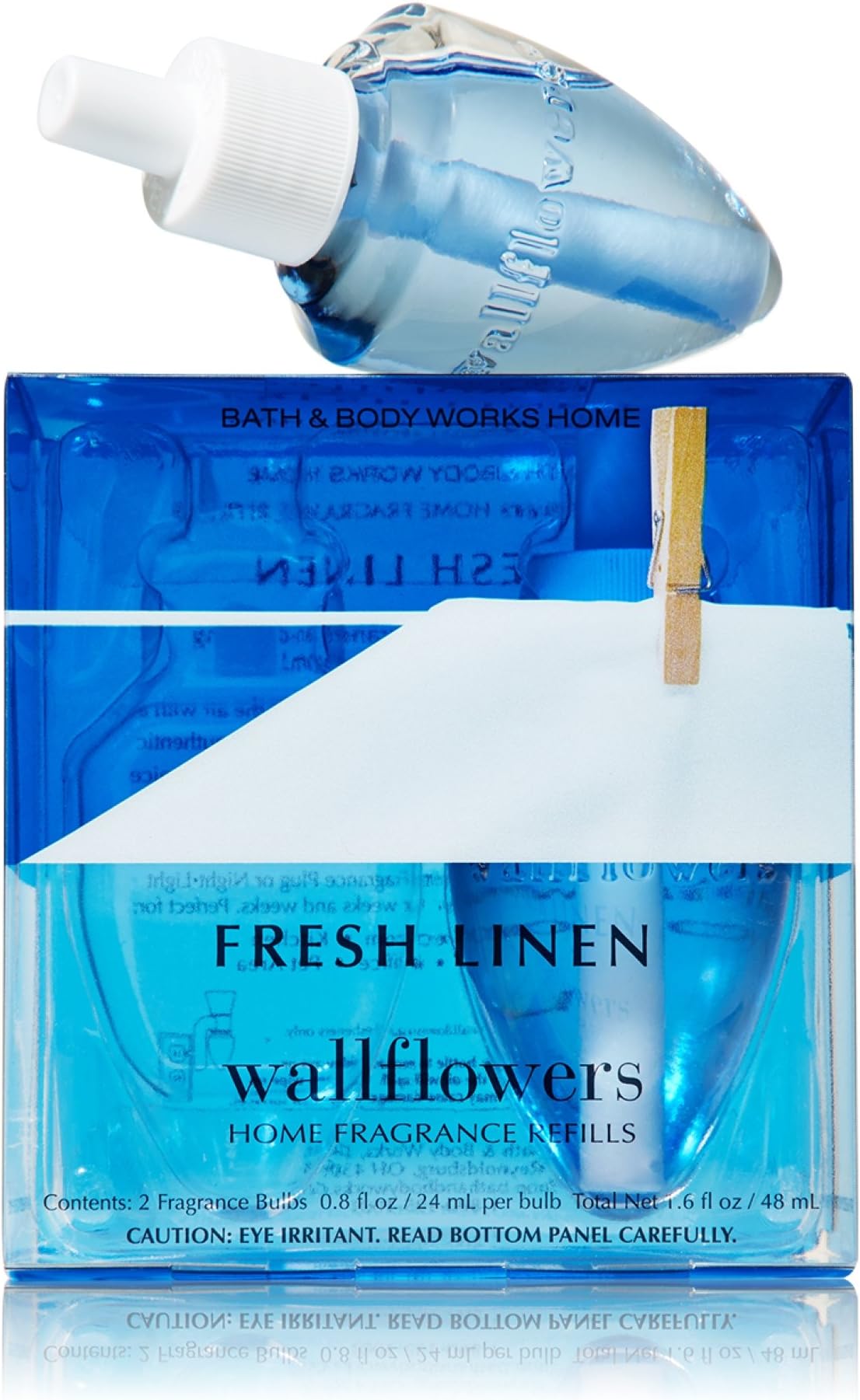 Bath & Body Works Fresh Linen Wallflowers Home Fragrance Refills, 2-Pack (1.6 fl oz total)