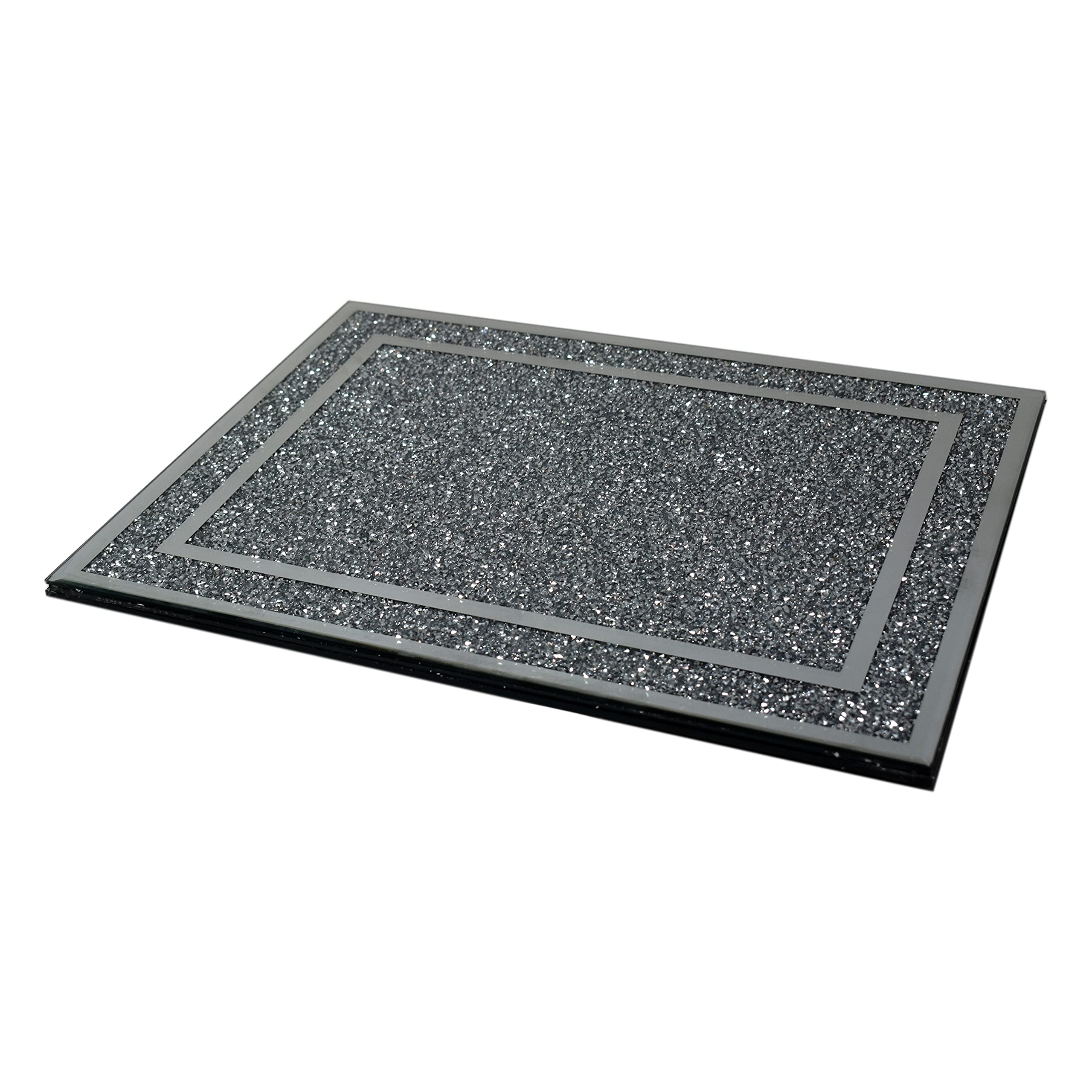 Adorno de cristal brillante con diamante triturado, gran protector de trabajo, resistente al calor, tabla de cortar de cristal, pantalla de diamante aplastado, regalo para todas las ocasiones