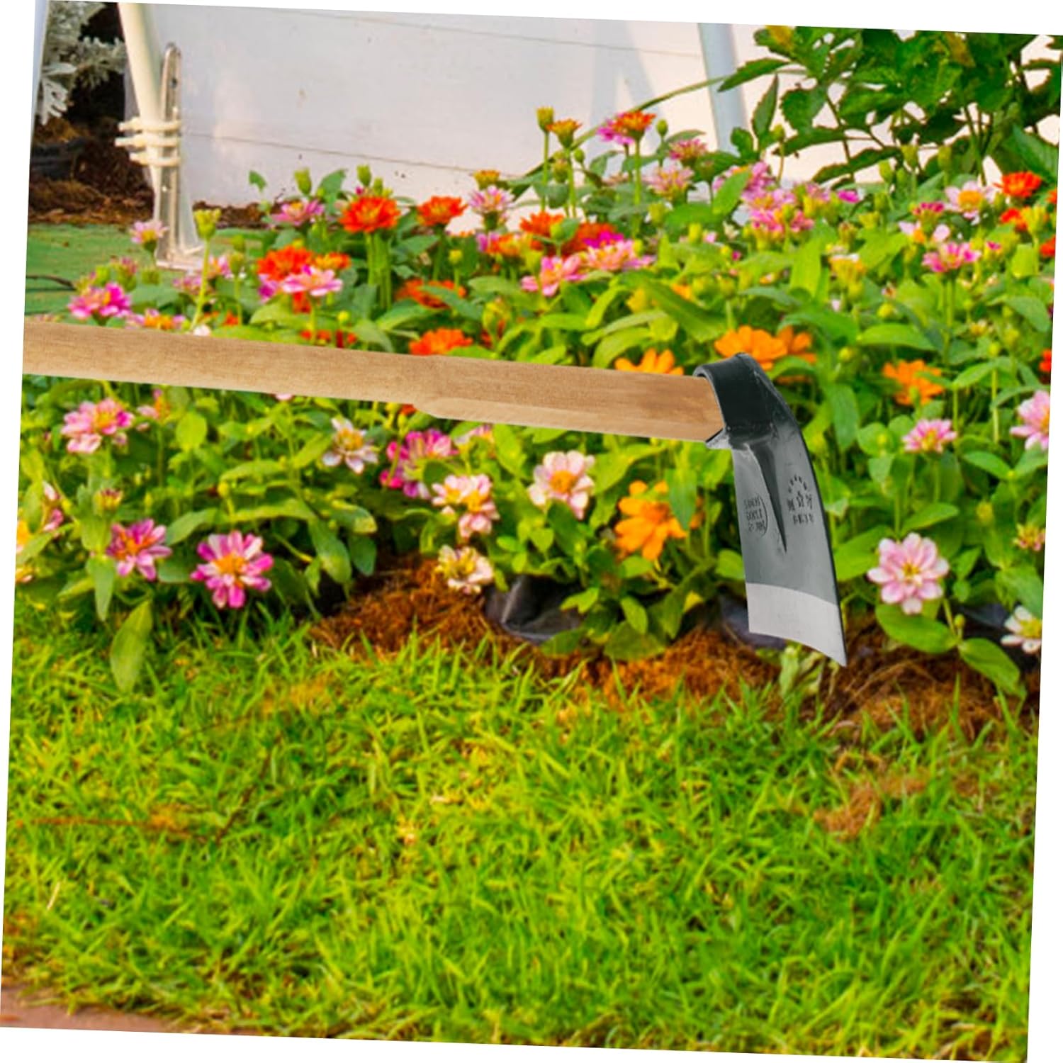 POPETPOP Durable Stainless Steel Garden Hoe Head Lightweight Digging Tool for Planting Weeding Cultivating for Nurseries and Lawns