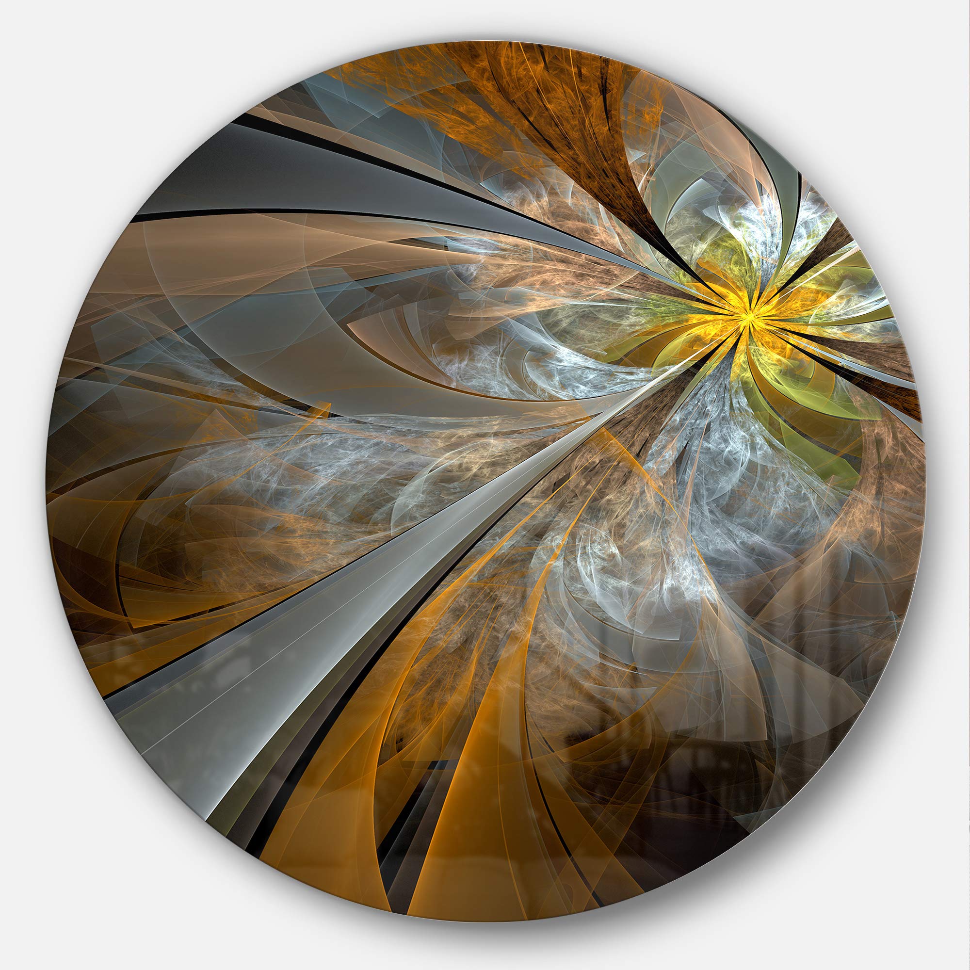 Amazon.com: Designart Symmetrical Yellow Fractal Flower