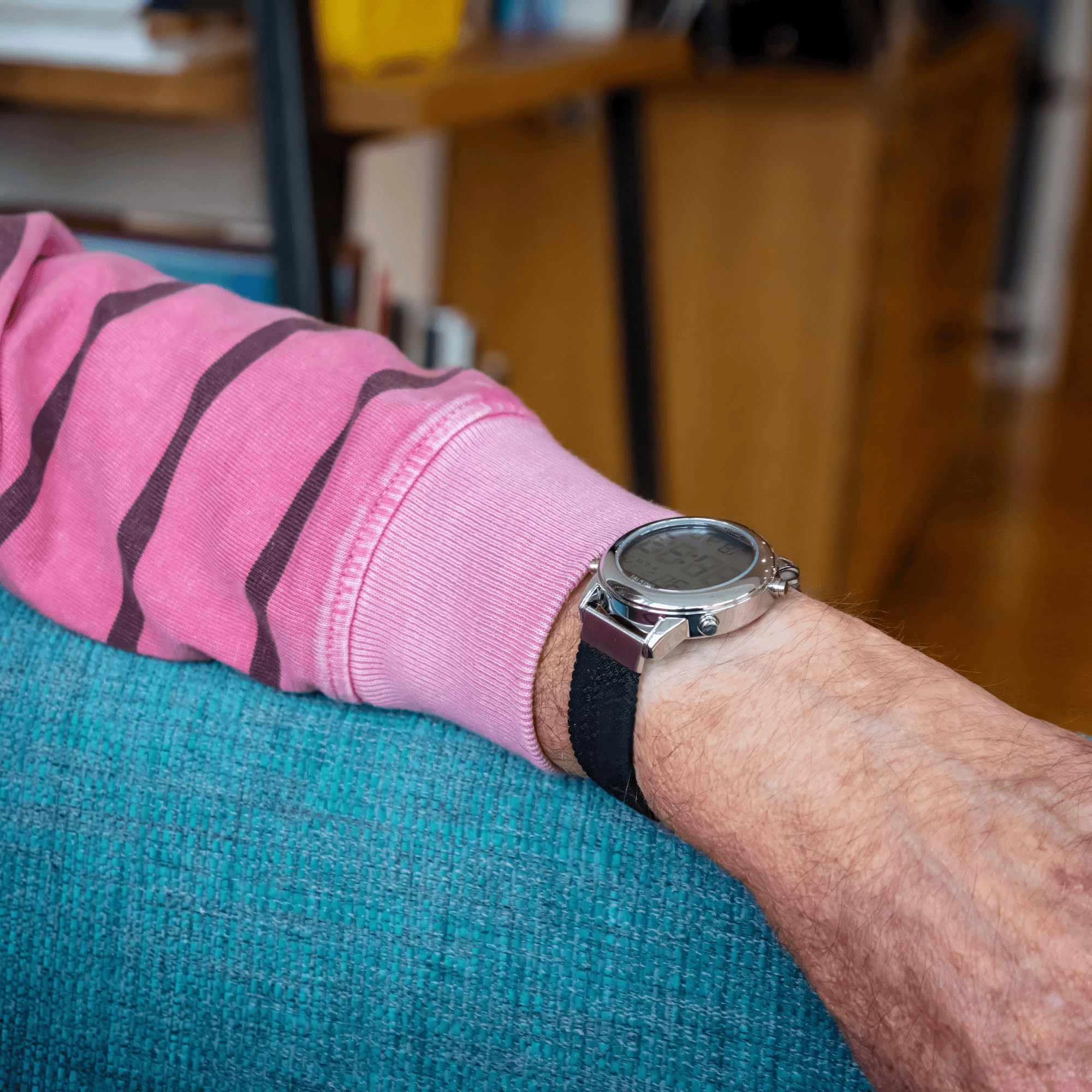 Orologio digitale parlante, due cinturini, uomo e donna