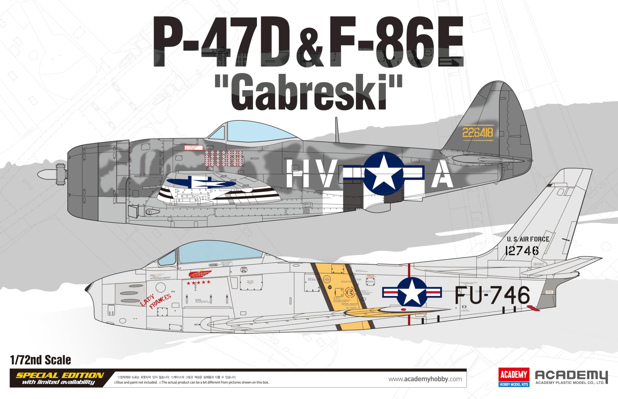 Academy 1: 72 - P-47D & F-86E Gabreski Ltd EDT