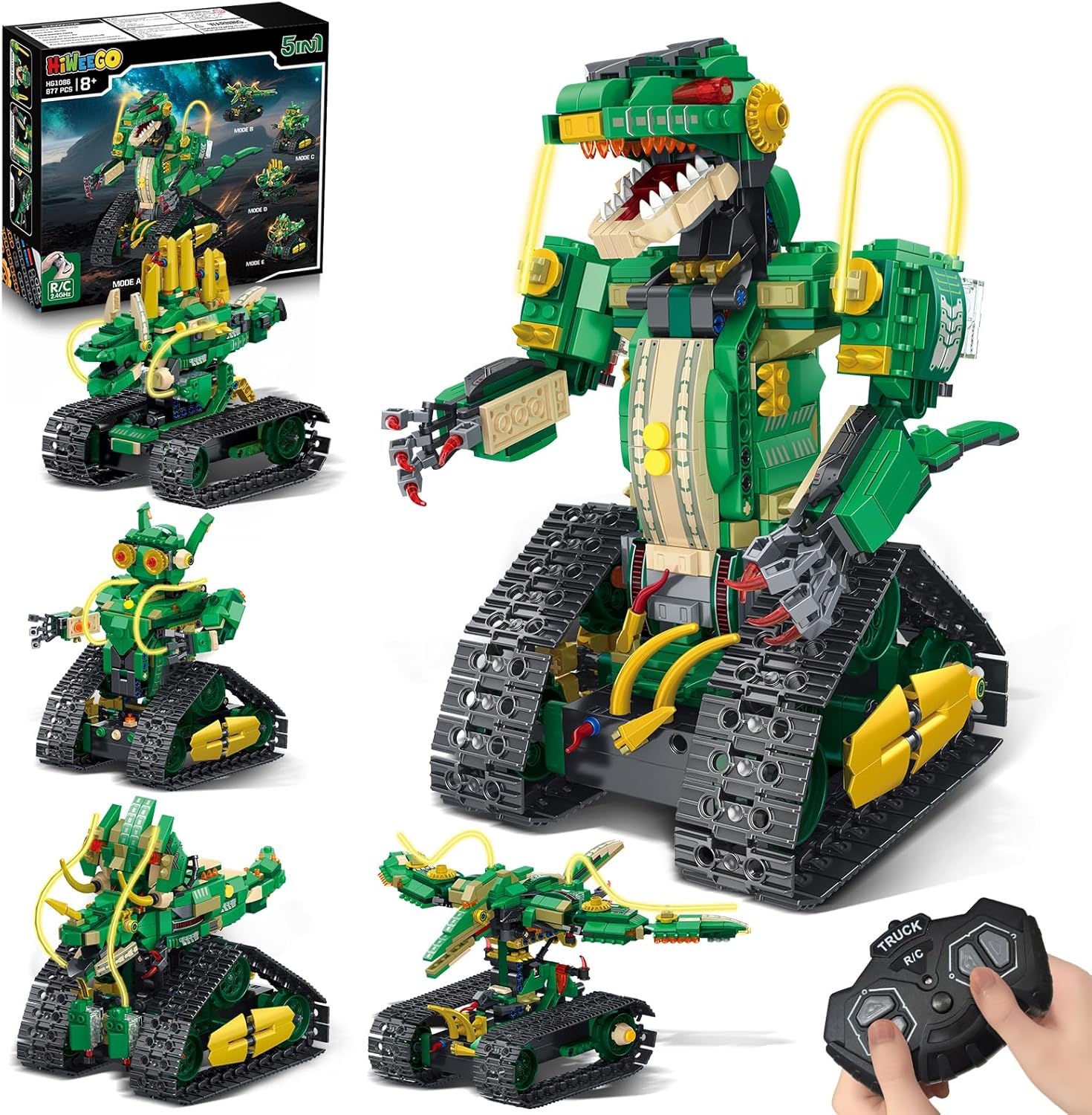 Main product image showing the remote control alongside the assembled models