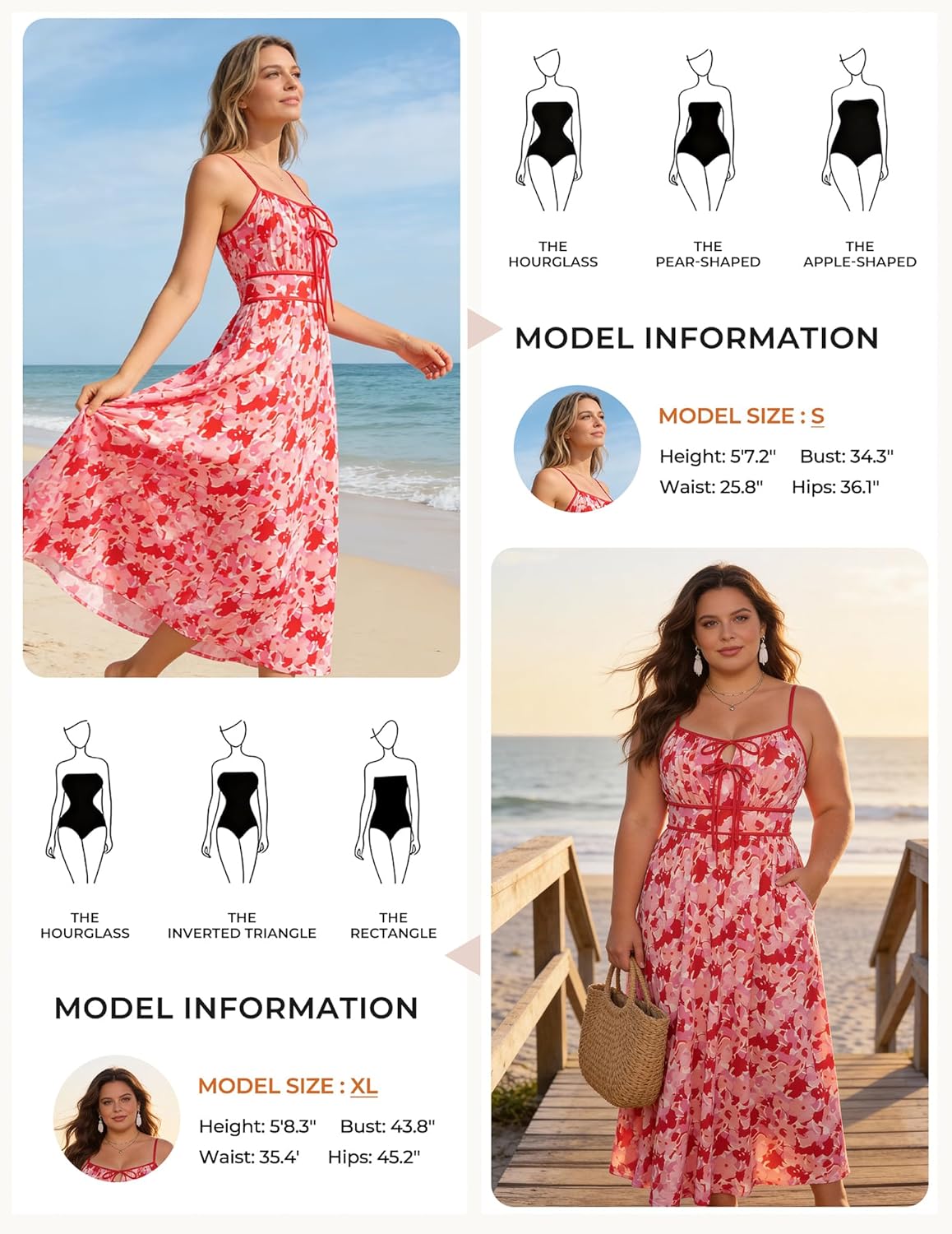 GRACE KARIN 2026 Women's Summer Maxi Dresses, Tie Front Floral Boho Dress, Spaghetti Strap Sundress with Pockets - Image 5