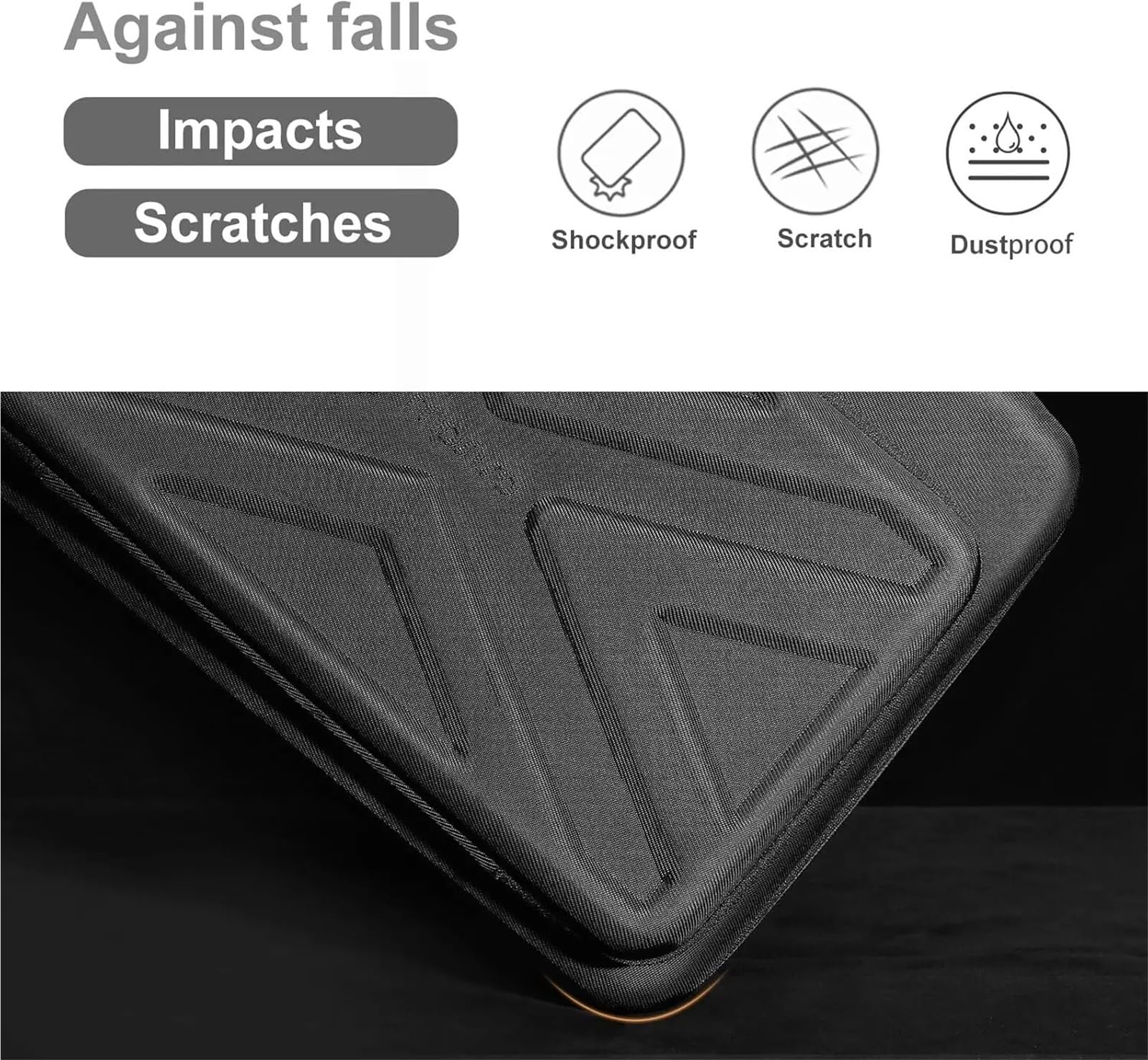 Porta Documenti Custodia Rigida for Laptop 13 14 15 16 17 Pollici for Notebook, Borsa a Mano for Uomo e Donna Borsa Notebook(Black,13.3 inch)