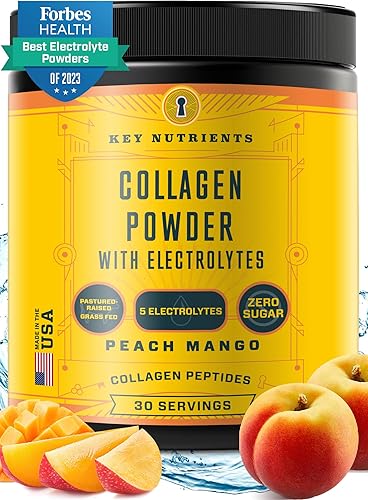 KEY NUTRIENTS Péptidos de colágeno con electrolitos en polvo, suplementos de colágeno para mujeres, péptidos de colágeno en polvo, colágeno en polvo