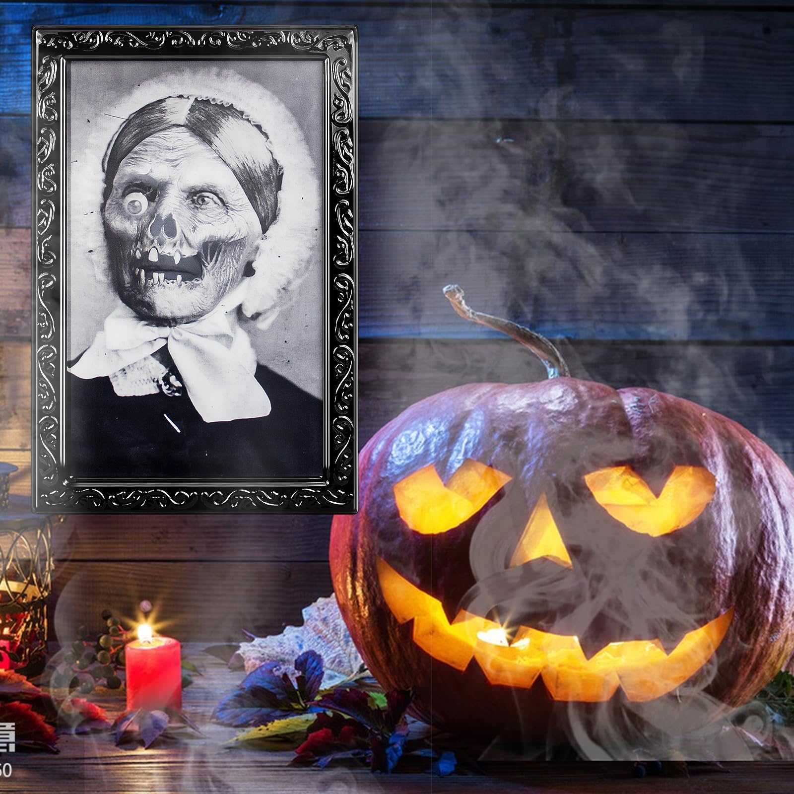 Decorazioni Halloween Fantasma - 4 Pezzi Ritratti 3D Per Interni/Esterni - Foto 13