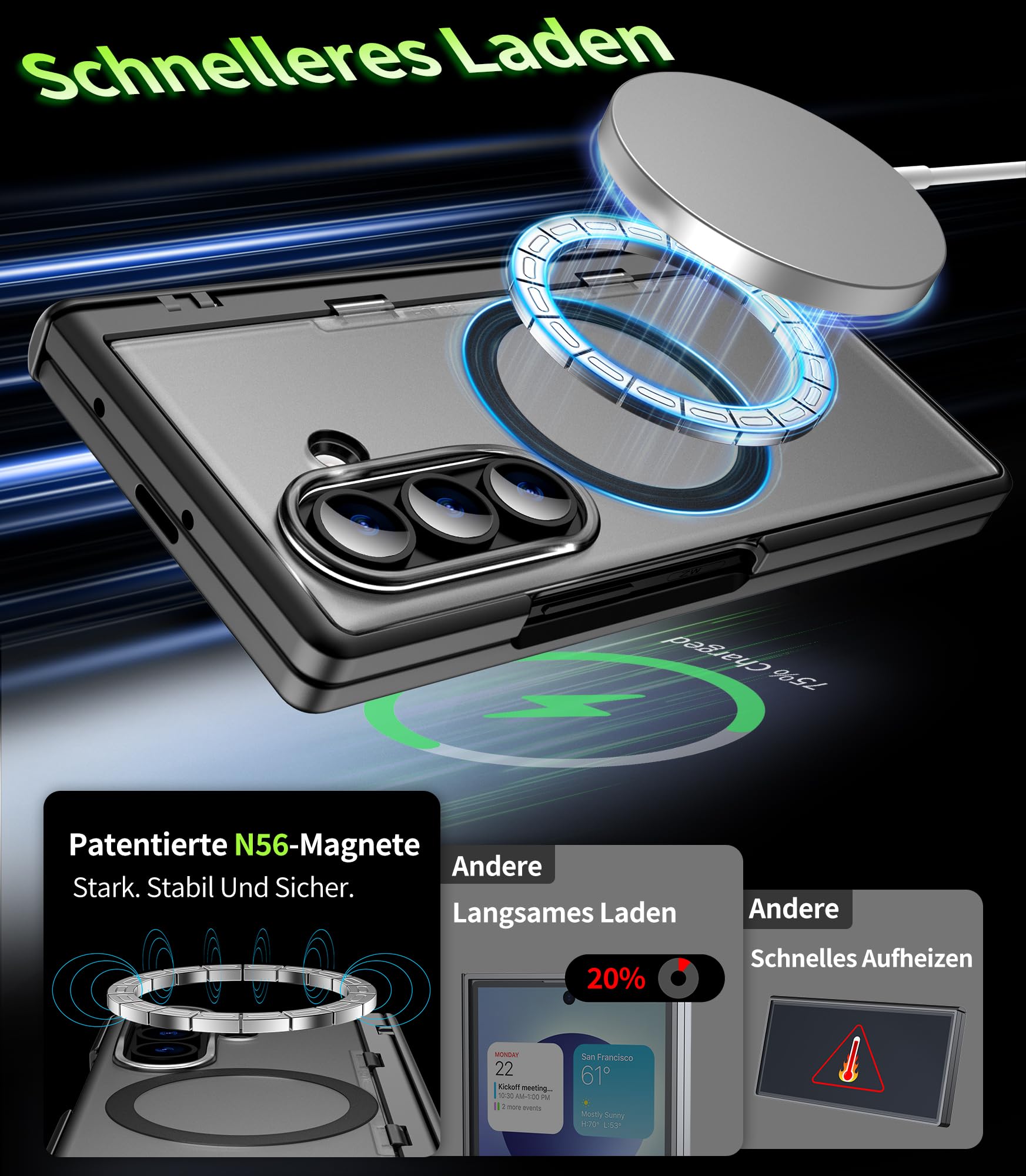 Cozycase TOP Militärschutz 360 Hülle für Samsung Galaxy Z Fold 7/8 Ultra