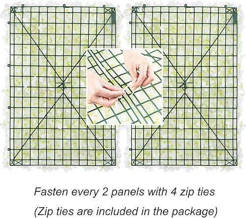 Miniatura 5 de BLOSMON Telón de fondo de pared de flores rojas, 6 paneles florales de hortensias artificiales de 24 x 16 pulgadas para decoración de bodas,