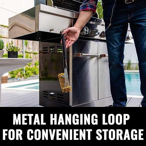 Miniatura 5 de Grillaholics Essentials - Cepillo de latón para parrilla cepillo de alambre de cerdas de latón más suave para limpiar de forma segura rejillas de