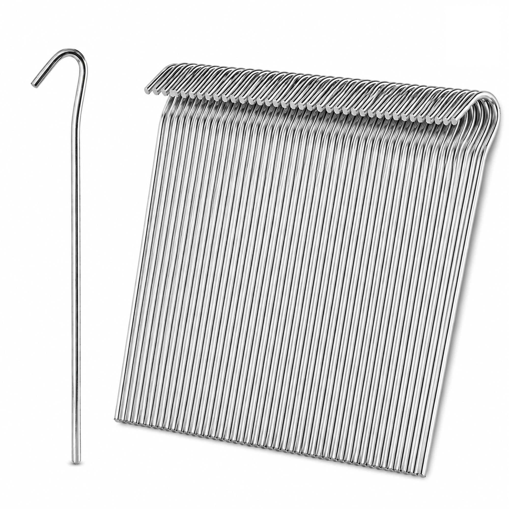 KEPLIN Steel Alloy Tent Pegs, Galvanised Ground Pegs, Rust Free & Durable Tent Support Metal Heavy Duty, Ideal Support for Camping, Beach, Garden Netting, Football Goal & Gazebo (60 Pack)
