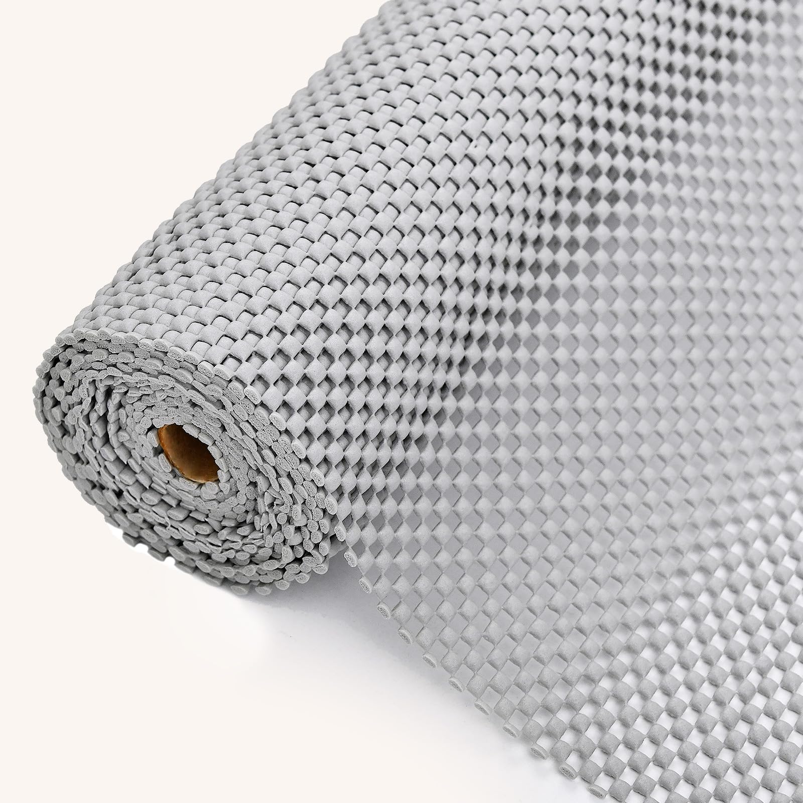 Revestimientos de estantes para armarios de Cocina, Papel no Adhesivo, Antideslizante, Grueso, fácil de Limpiar, para Caja de Herramientas, refrigerador, Gris, 17.3 x 236.2 Pulgadas