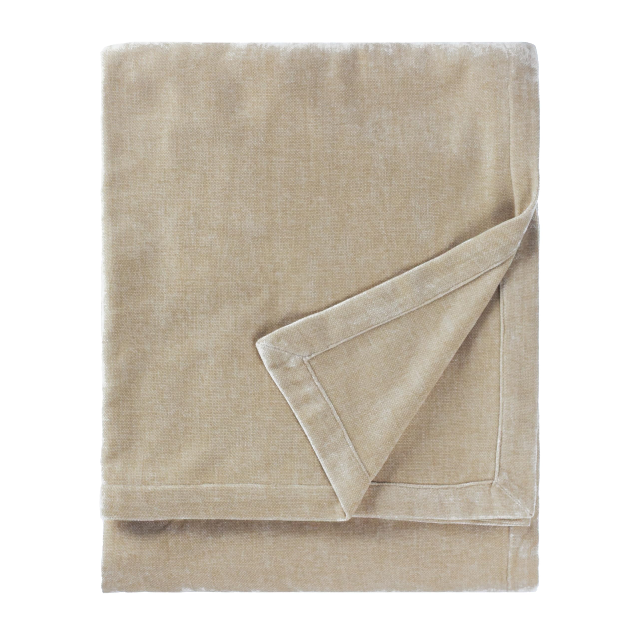 Furn Yard Heavy Chenille Throw – Luxury Soft Velvet Decorative Blanket for Bed or Sofa (Linen - 150x200cm)